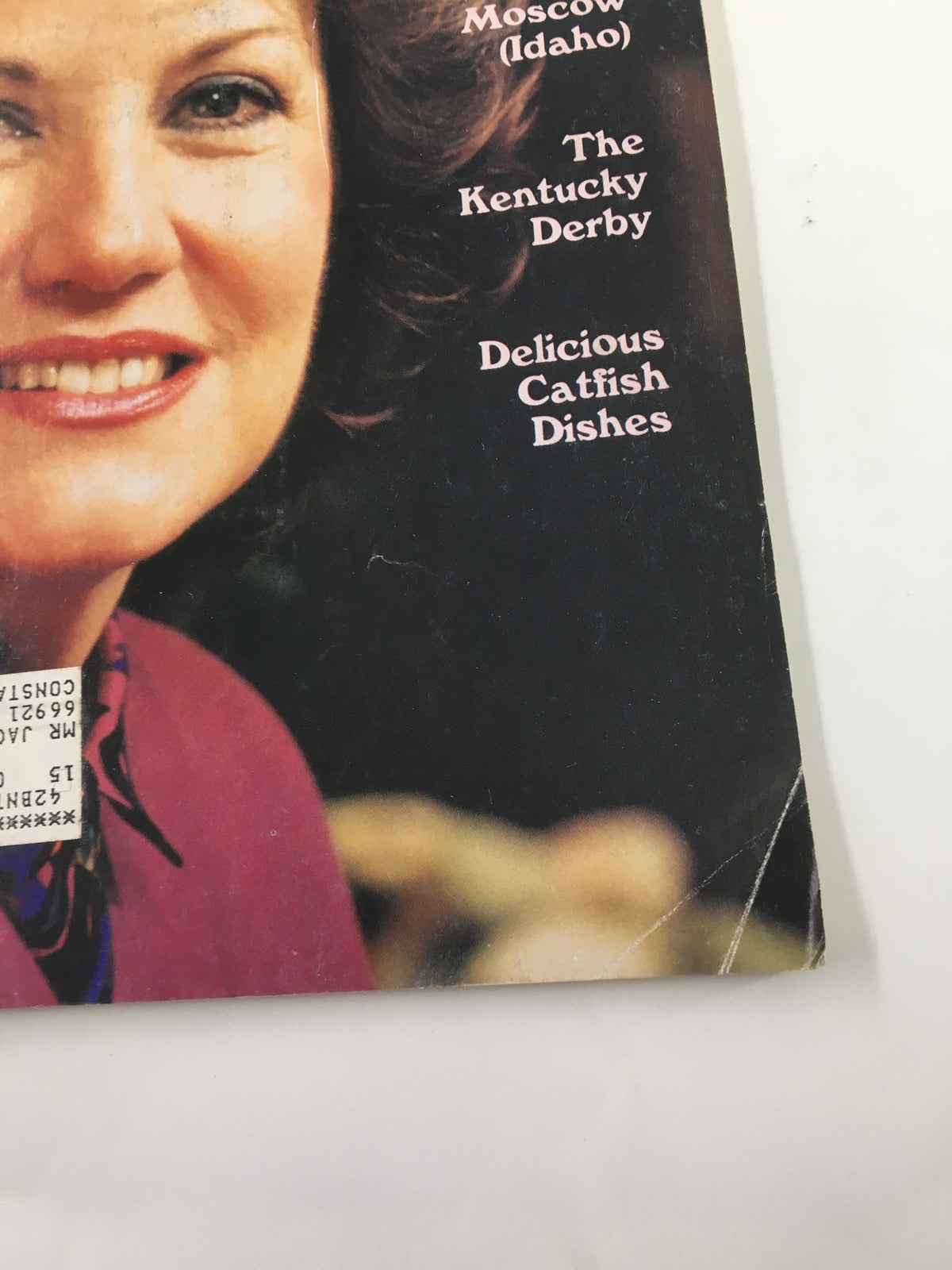 Close-up of The Saturday Evening Post, May 1990 issue cover showcasing Elizabeth Dole, with articles on jazz in Moscow, Idaho, and the Kentucky Derby.