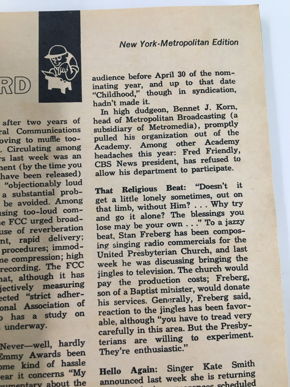 A close-up of the text page from the TV Guide Magazine July 17 1965, detailing a feature on television audience dynamics, aimed at the New York Metropolitan Edition.
