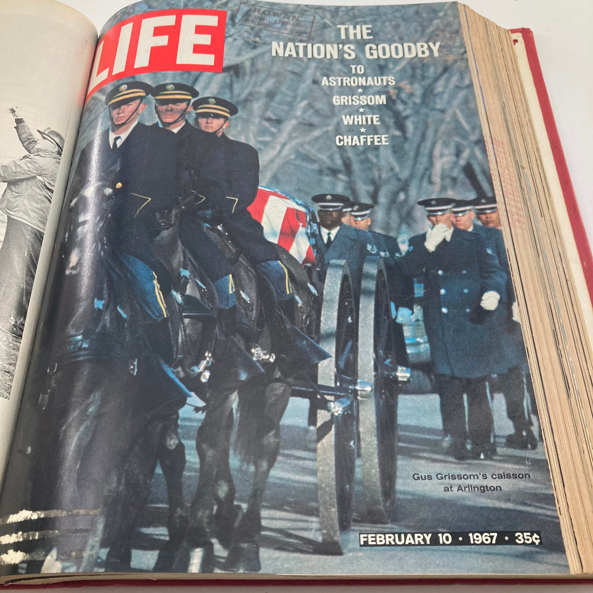 VTG 1967 Bound Life Magazine - Cover featuring The Nation's Goodbye to Astronauts Grissom, White, and Chaffee