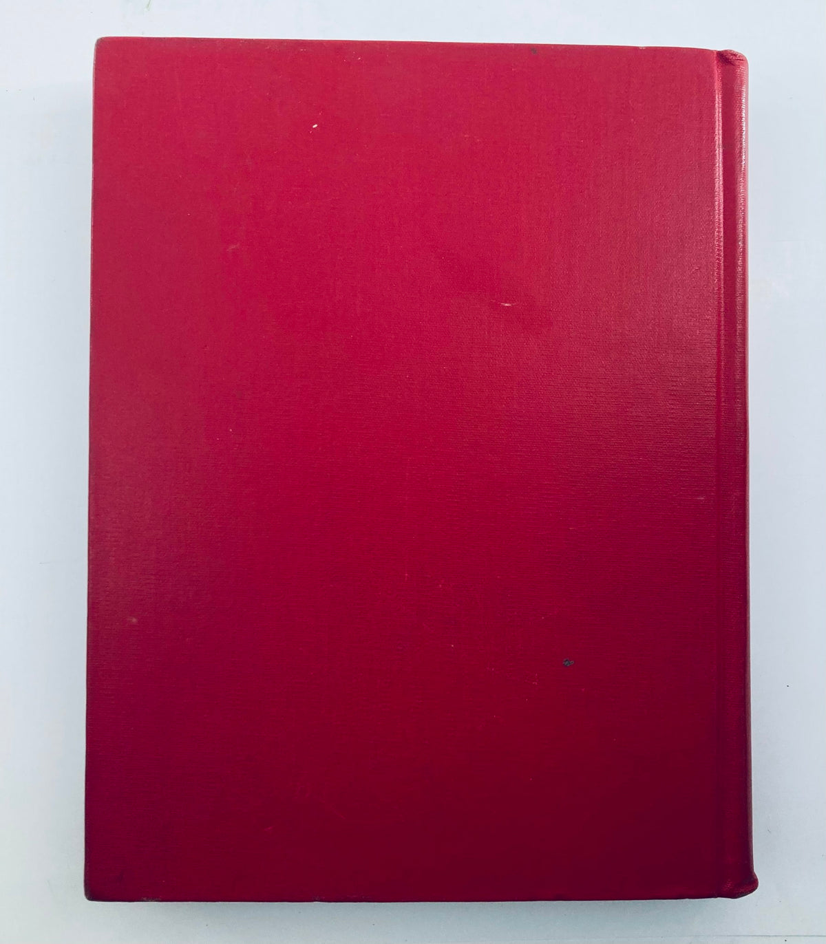 The back cover of the VTG 1967 Bound Life Magazine, featuring a plain red design.