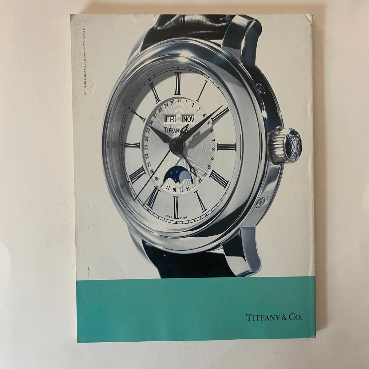Tiffany & Co. advertisement featured in Fortune Magazine, November 24, 2003, showcasing a luxury watch with a sophisticated design.