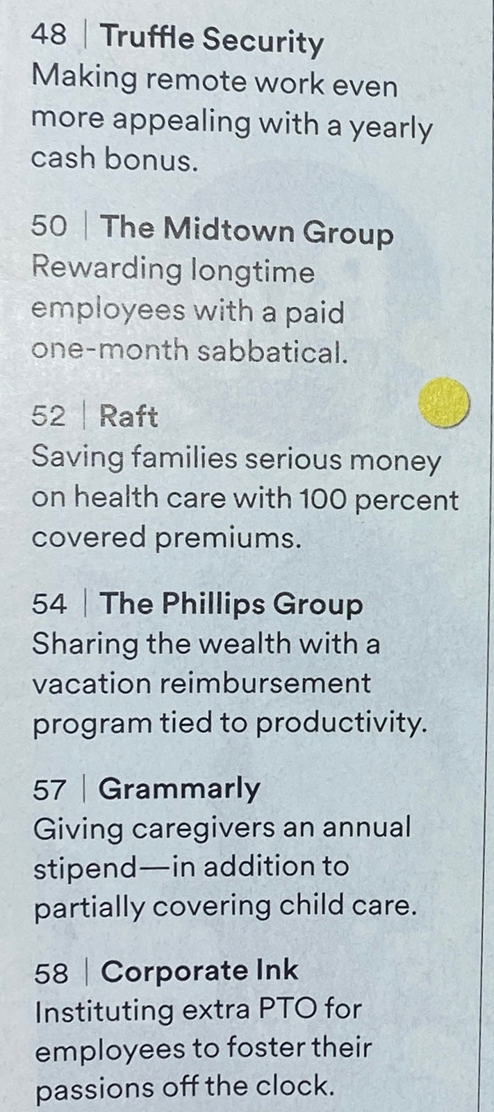 Inside page of Inc. Magazine May/June 2023, showcasing articles related to innovative business practices and strategies in the beauty and wellness sectors.