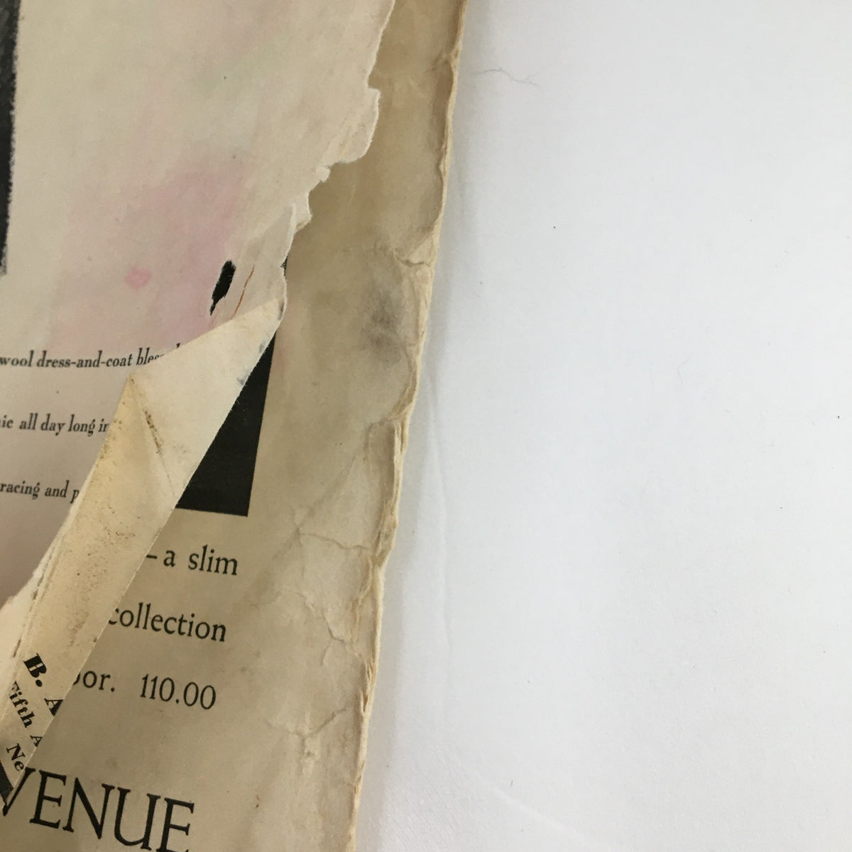 The New Yorker Magazine September 22 1934 showing wear and tear including torn edges, reflecting its vintage condition.