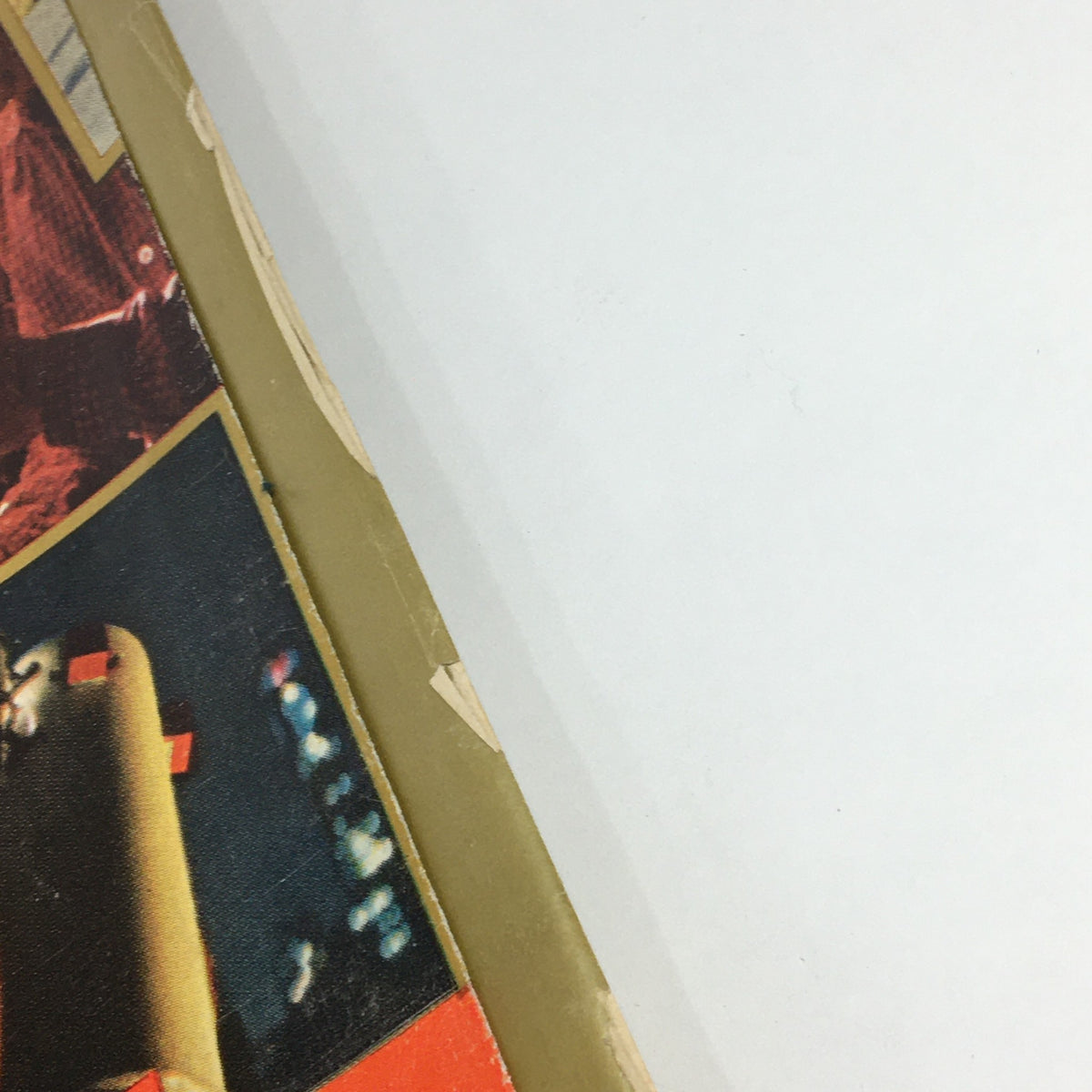 Side view of the spine of VTG Life Magazine December 28 1959 Special Issue The Good Life, showcasing minor wear signs, indicative of the magazine's vintage history.