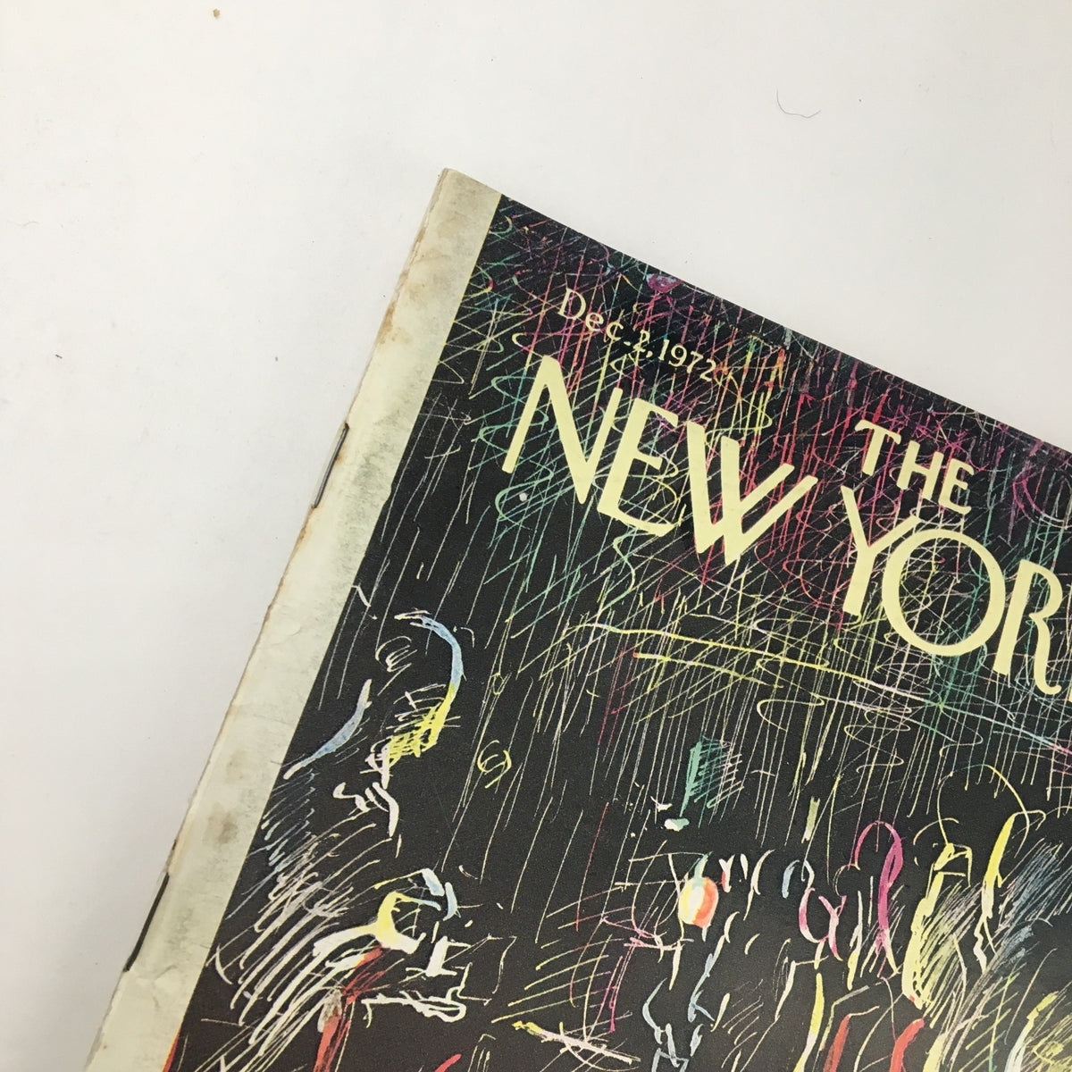 Cover of The New Yorker Magazine December 2 1972 titled 'Crowded Theme' by Arthur Getz, showcasing vibrant art and magazine title.