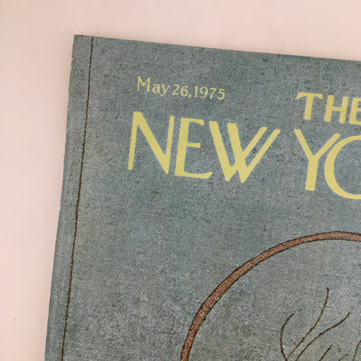 Close-up view of The New Yorker Magazine cover dated May 26, 1975 showcasing the title and the artwork 'Little Girl Jumps Rope'.