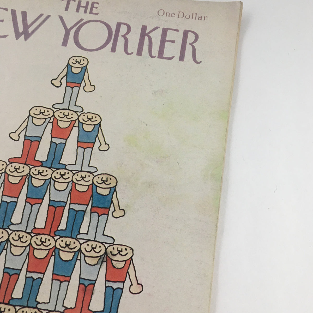 Close-up view of The New Yorker Magazine March 6 1978 cover, showcasing the 'Tower Pyramid' design by John Norment.