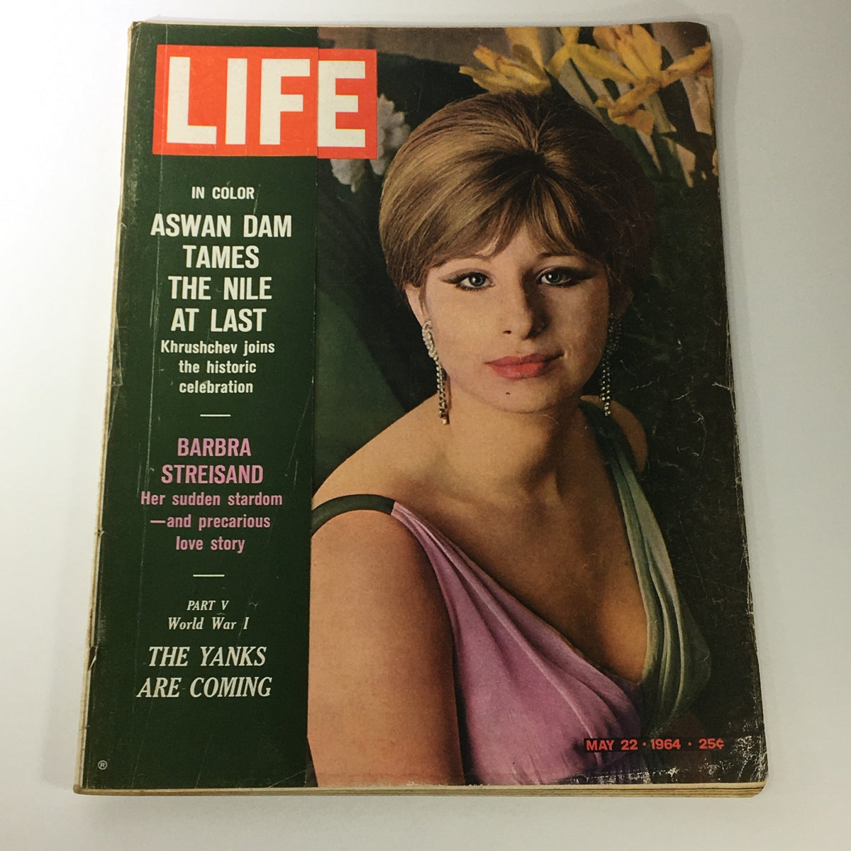 VTG Life Magazine May 22 1964 showcasing Barbra Streisand on the cover, featuring notable articles and images from the early 1960s pop culture.