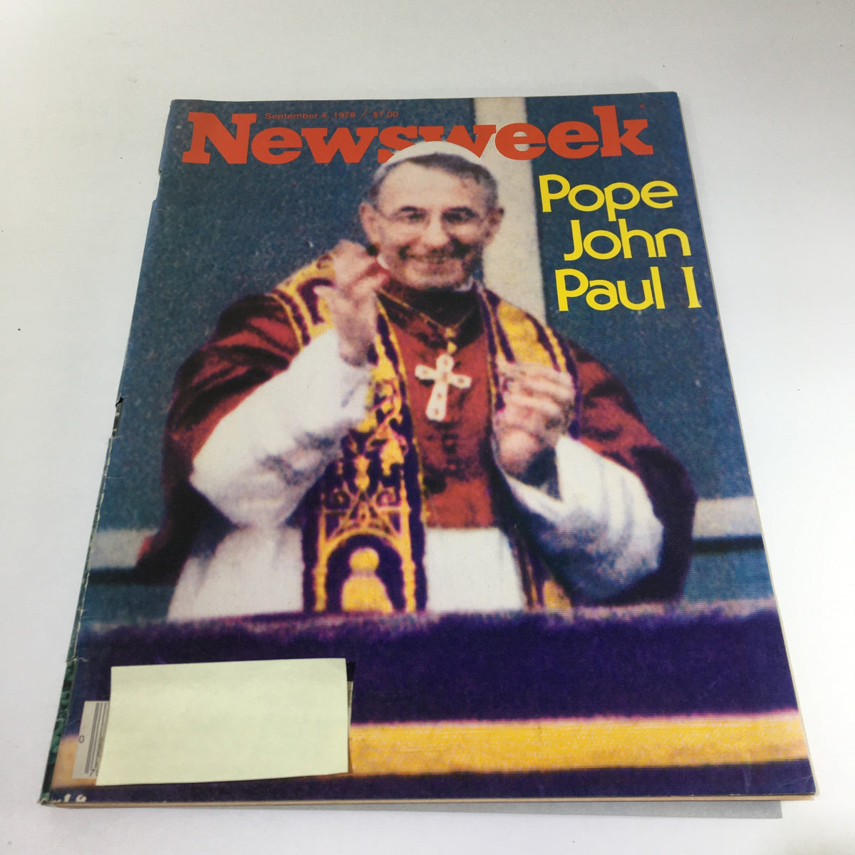 Cover of Newsweek Magazine from September 4, 1978, featuring Pope John Paul I, showcasing bold title and vibrant imagery.