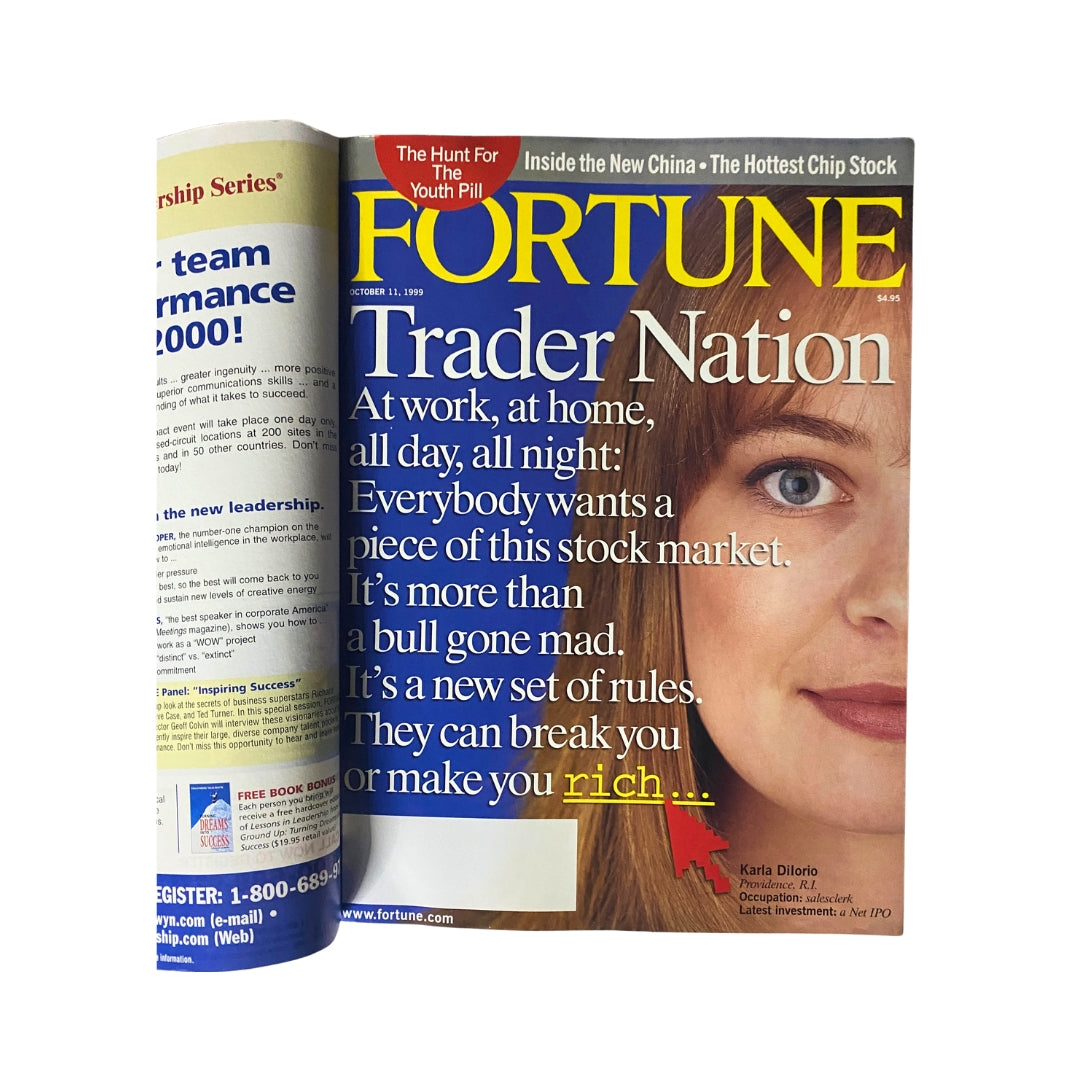 Fortune Magazine October 11, 1999 Karla Dilorio Cover, Trader Nation VG