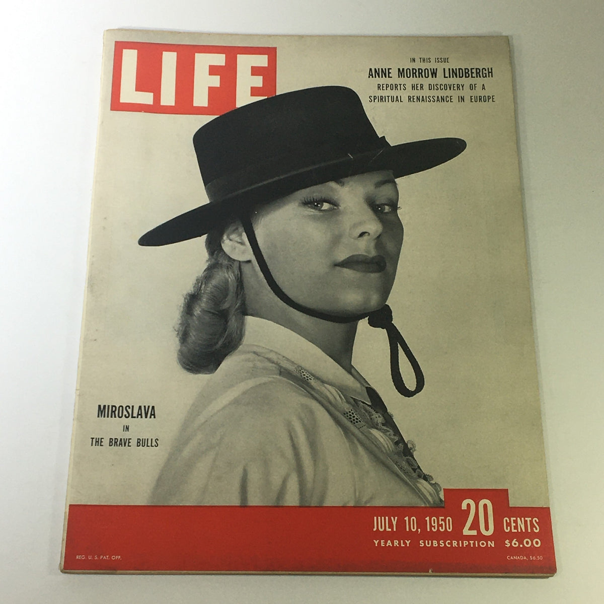 Life Magazine July 10 1950 Actress Miroslava Stern Cover Feature, Newsstand