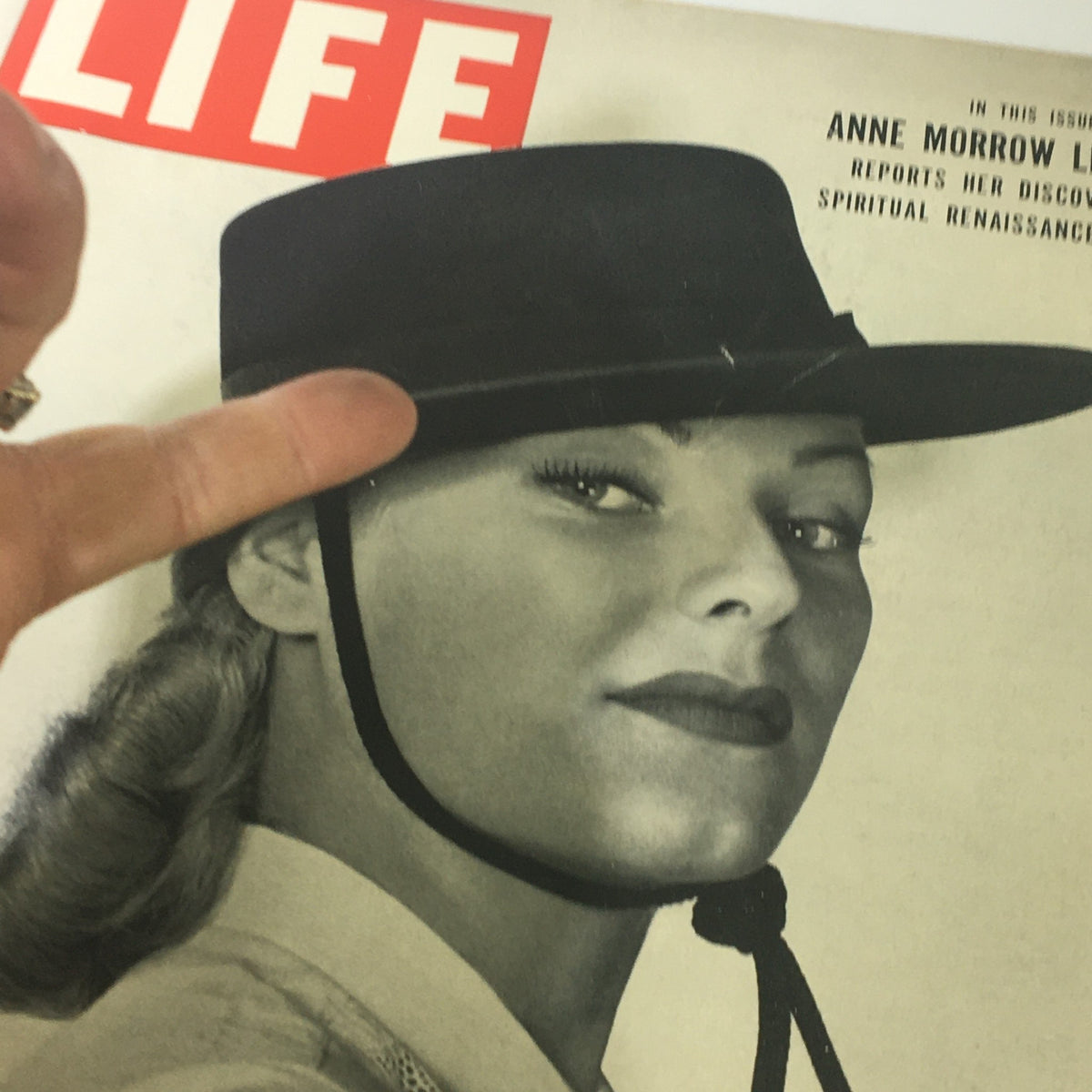 Cover of VTG Life Magazine from July 10, 1950, featuring actress Miroslava Stern, showcasing her striking beauty and classic hat in a vintage style.