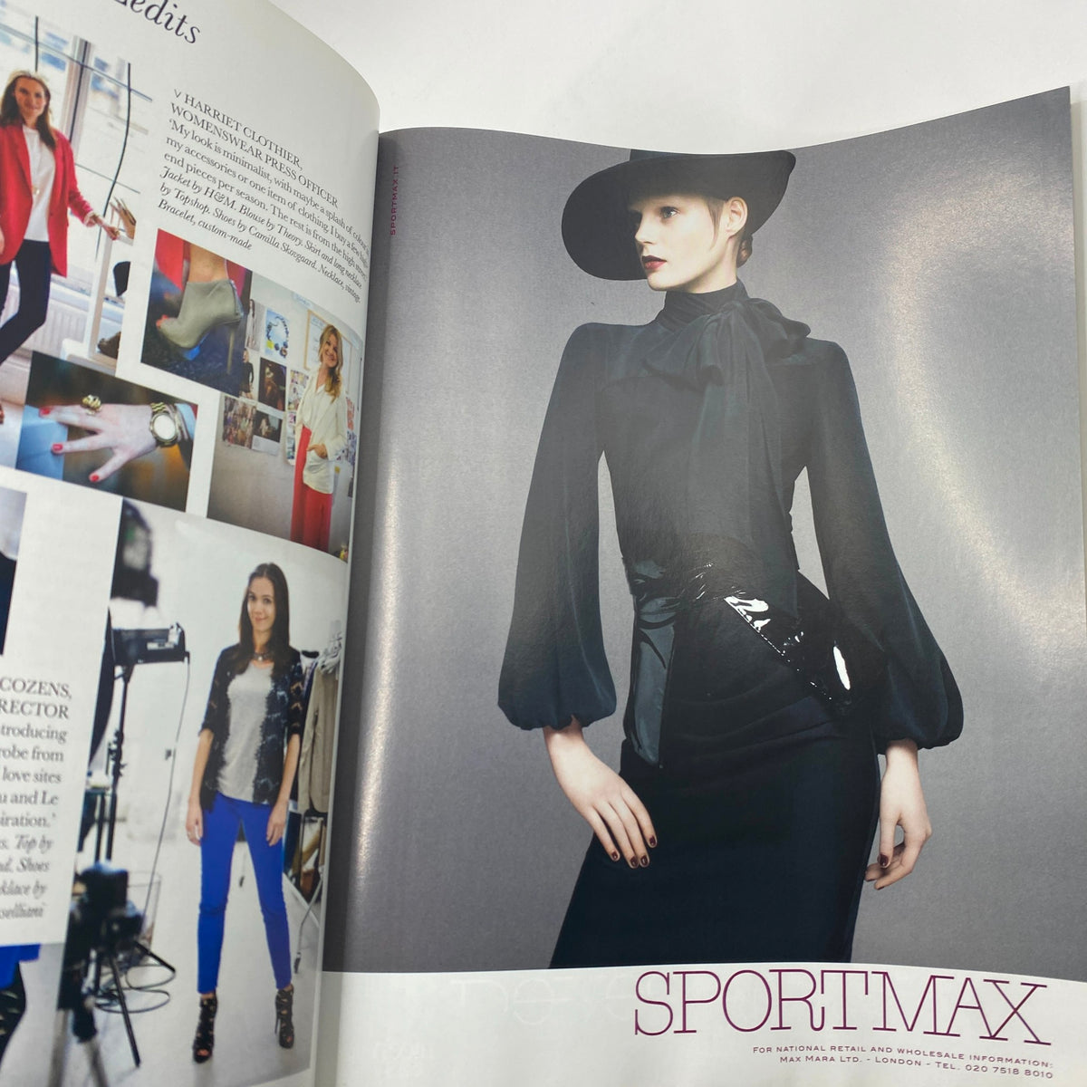 Inside page of Elle UK Magazine September 2011 displaying a fashion editorial with a model in elegant attire.