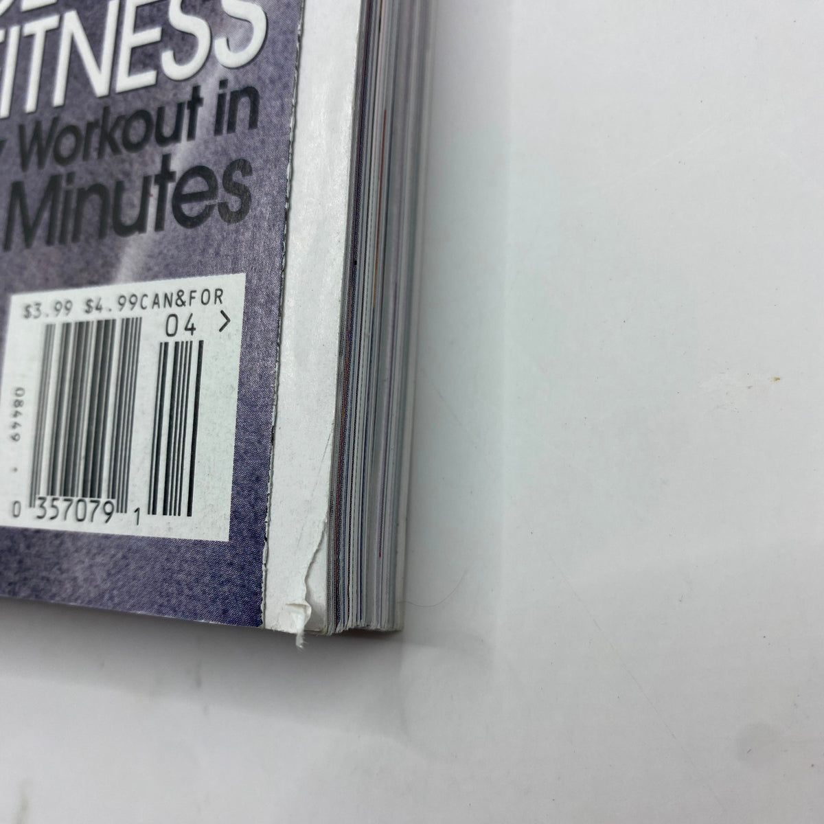 Spine of Vogue Magazine April 2007, indicating minor wear typical for vintage publications.