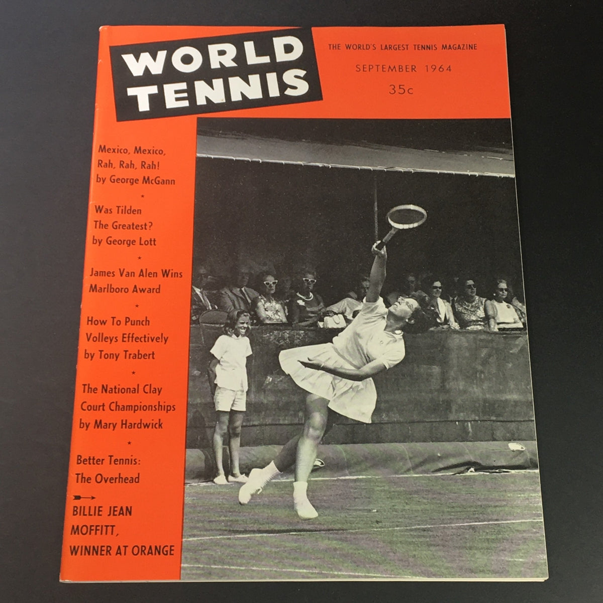 VTG Sport Tennis Magazine September 1964 featuring Billie Jean Moffitt on the cover, showcasing vintage tennis elements and classic design.