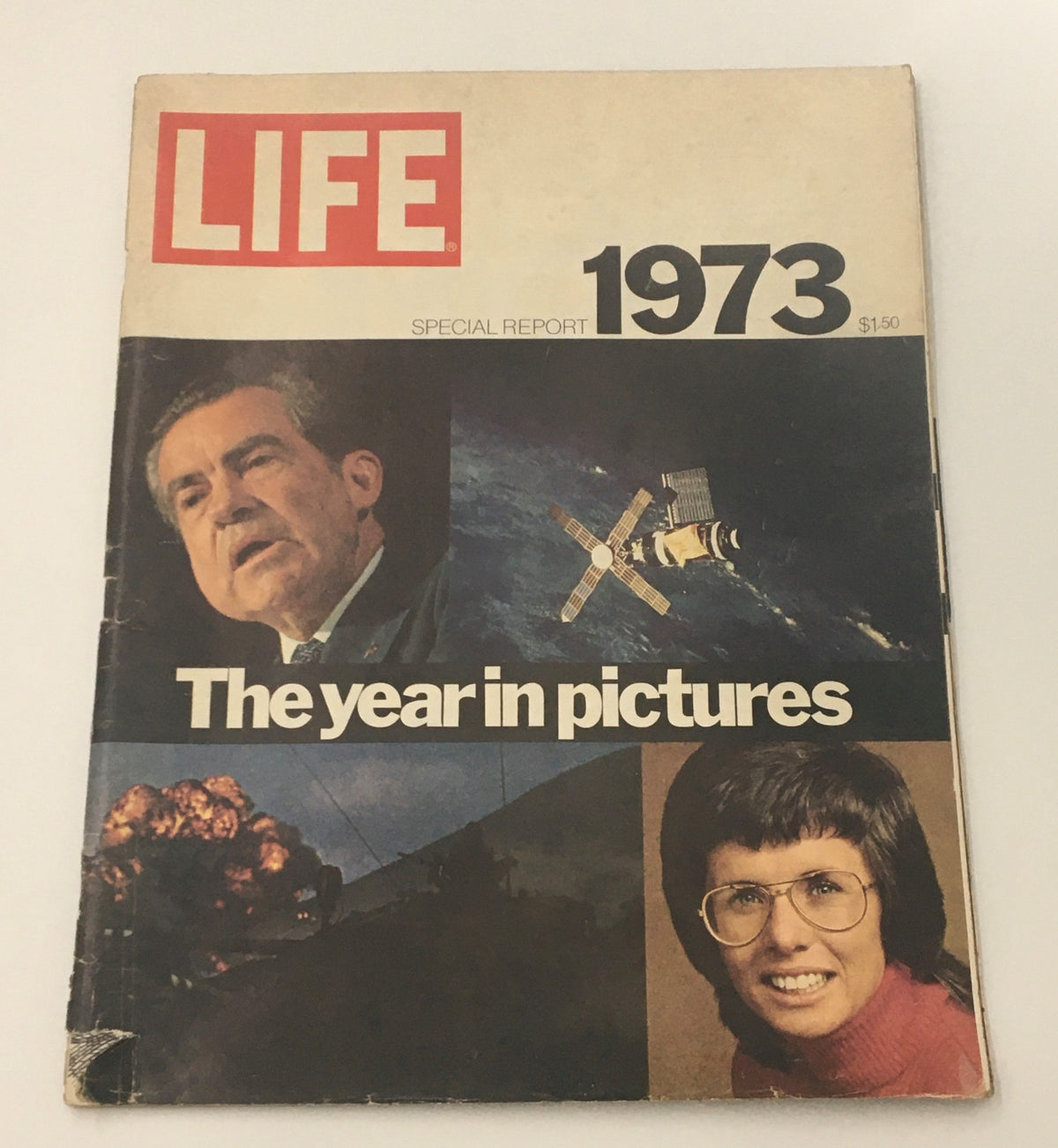 Cover of VTG Life Magazine Special: The Year in Pictures of 1973 featuring Richard Nixon and iconic images from the year.