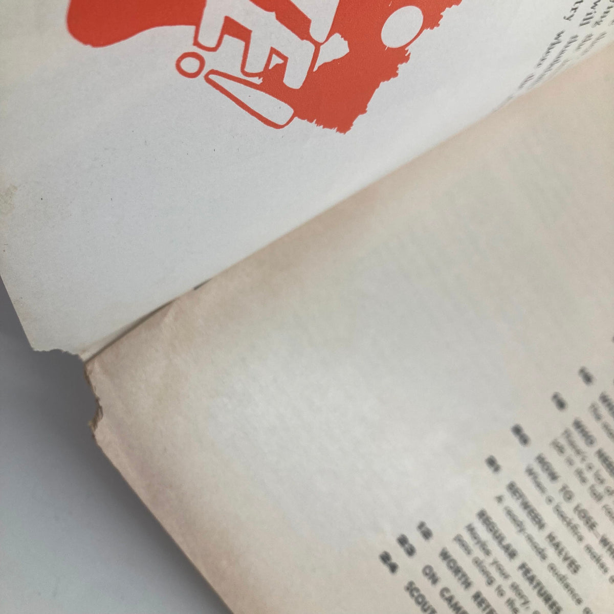 Interior page of VTG Scouting Magazine November 1960 showing a section with content about scouting activities, featuring a prominent red graphic.