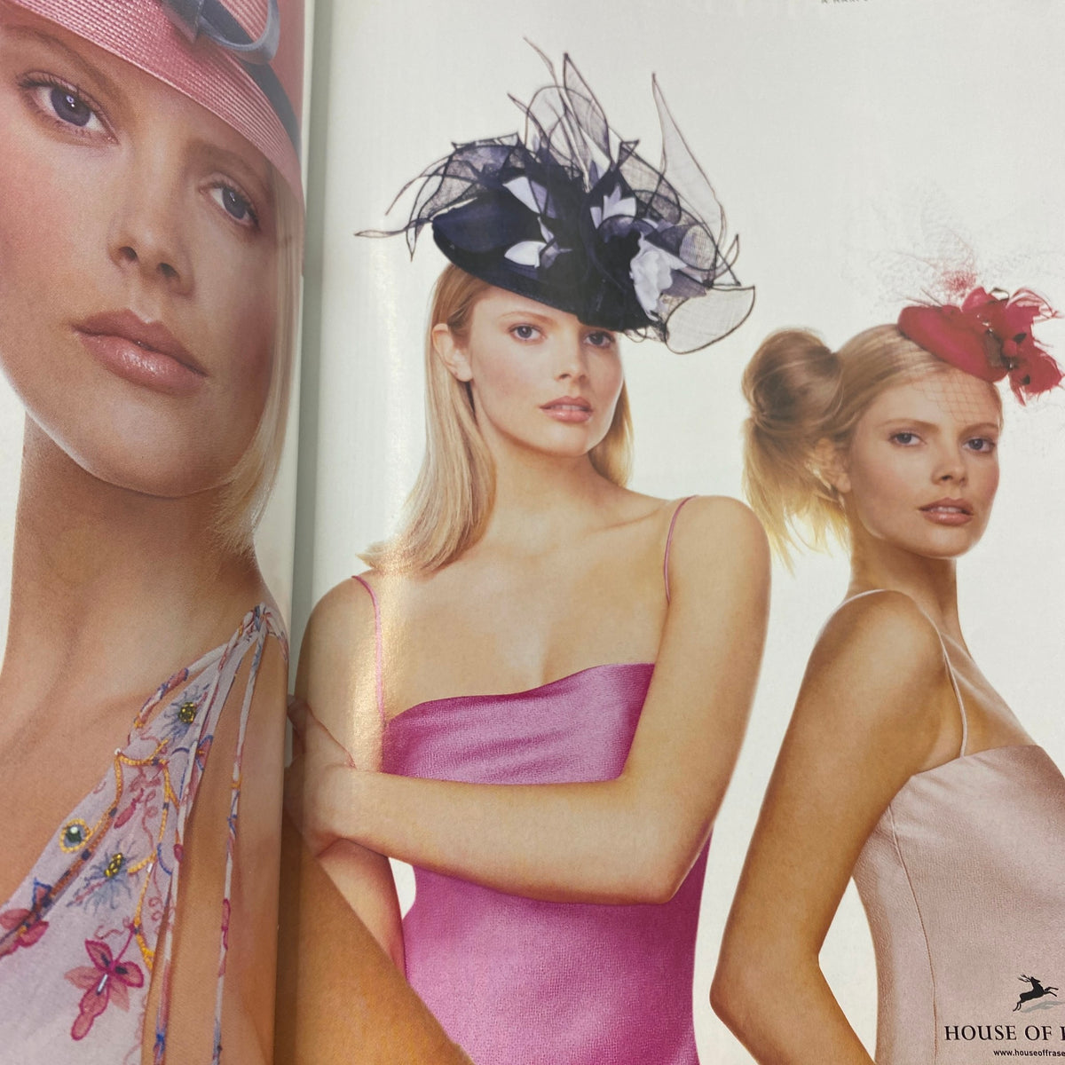 Harpers & Queen Magazine May 2003 featuring models in stylish hats, showcasing the iconic fashion trends of the early 2000s.