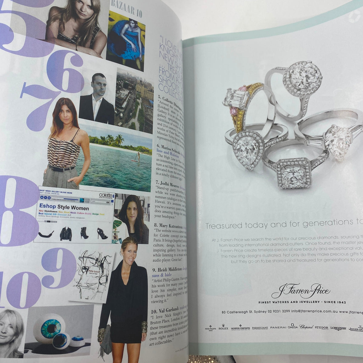 Pages from Harper's Bazaar Australia Magazine November 2009 showcasing jewelry and fashion insights, emphasizing contemporary style and trends.
