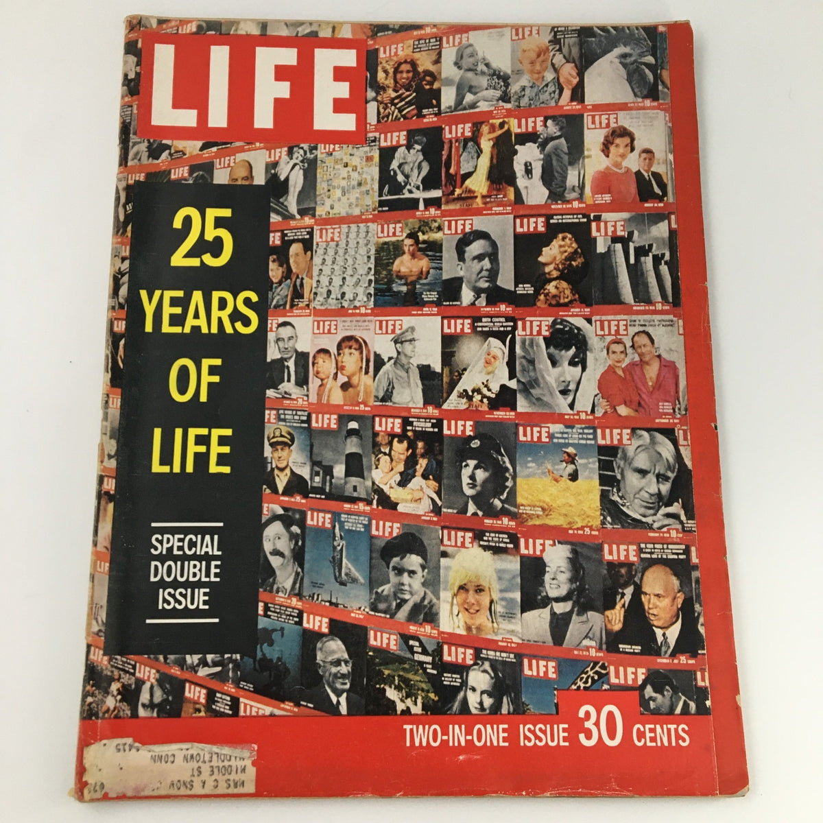 VTG Life Magazine December 26, 1960 cover featuring '25 Years of Life' special double issue with iconic images and vibrant colors reflecting historical significance.