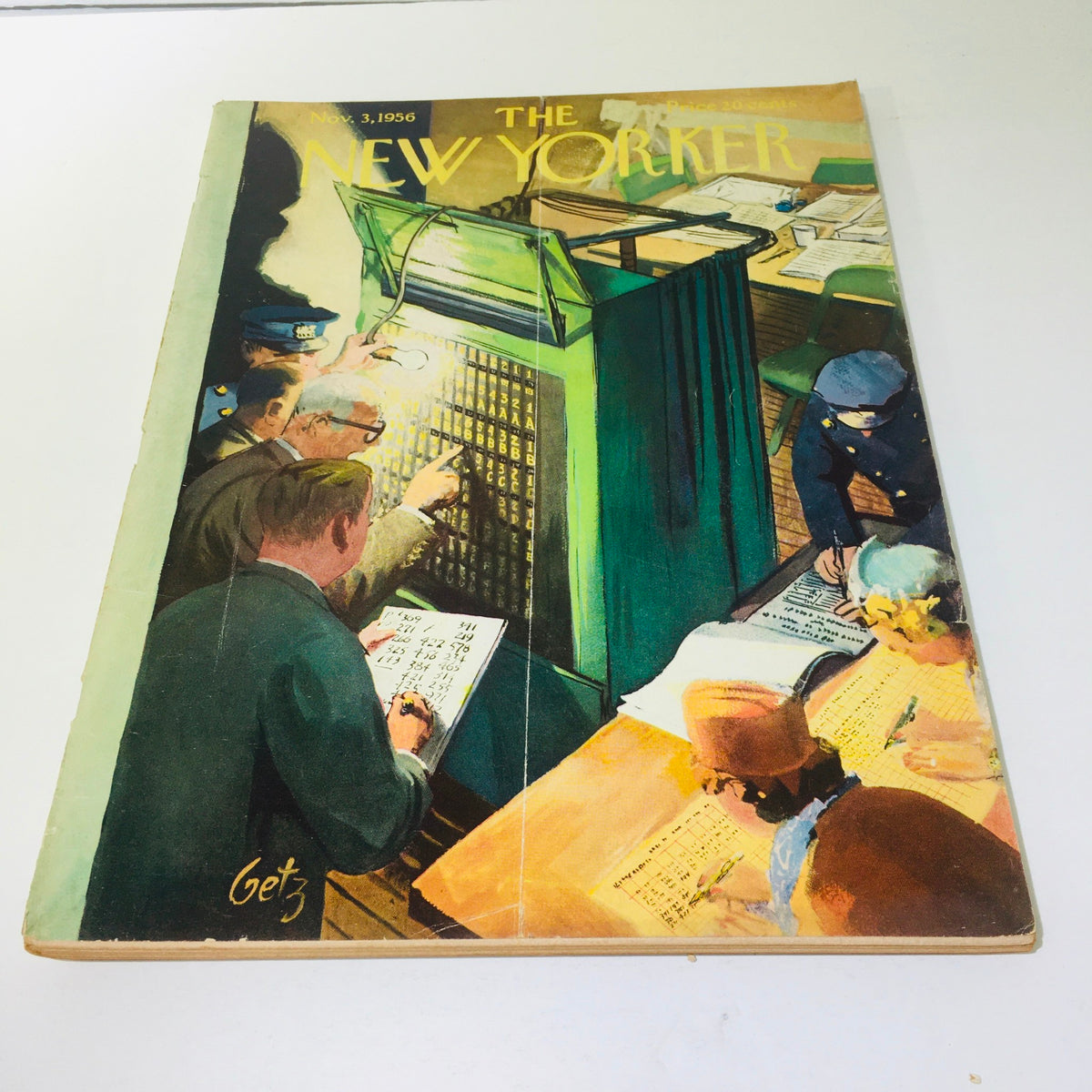 Cover of The New Yorker, November 3, 1956, featuring a thematic illustration by Arthur Getz