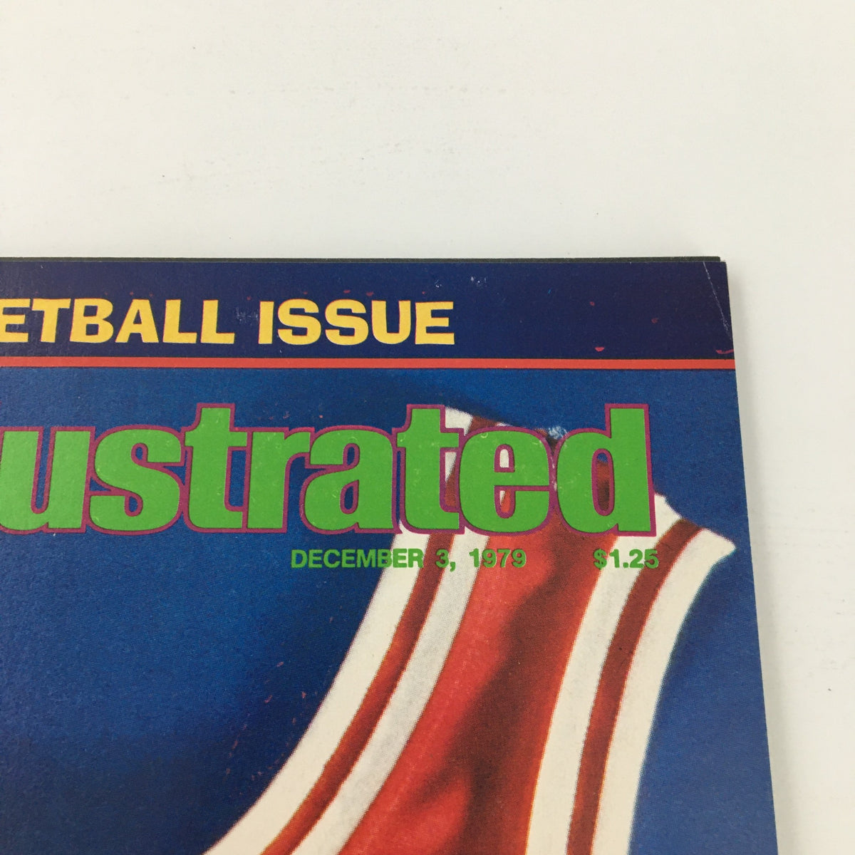 Close-up of the VTG Sports Illustrated Magazine December 3 1979 cover highlighting the magazine title and publication date.