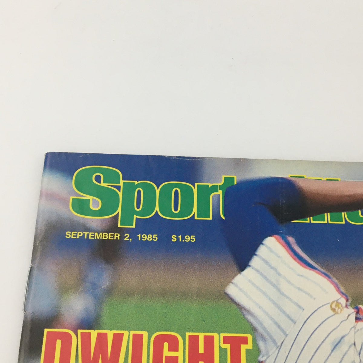 Close-up of the Sports Illustrated Magazine cover from September 2, 1985, highlighting Dwight Gooden's name and the publication date.