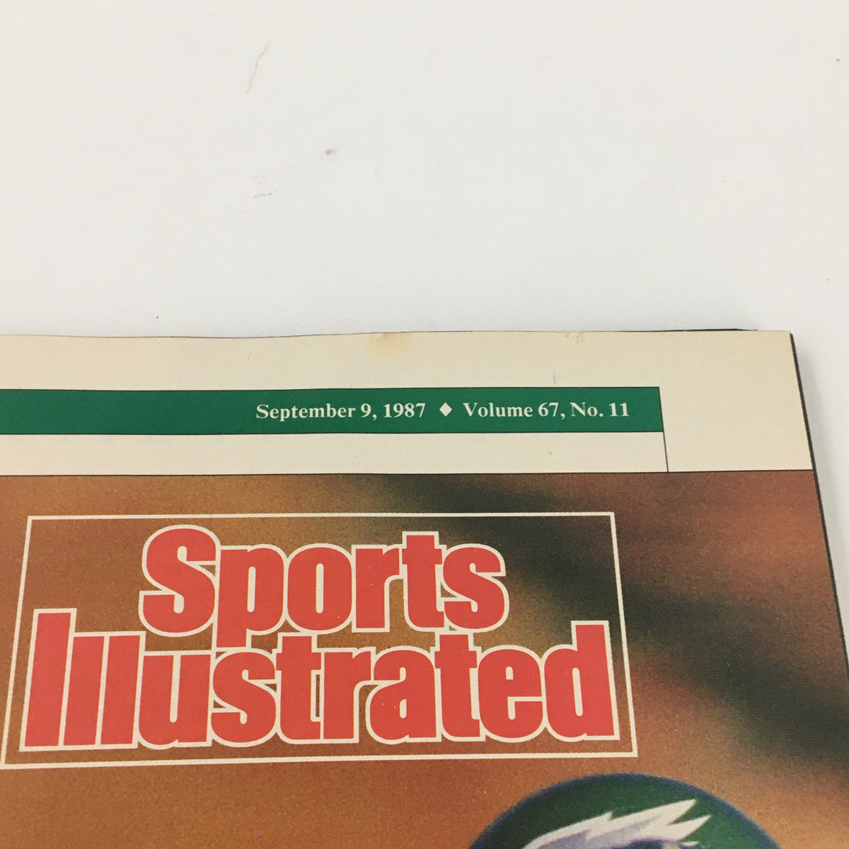Top section of the VTG Sports Illustrated Magazine September 9 1987 featuring date and volume information.