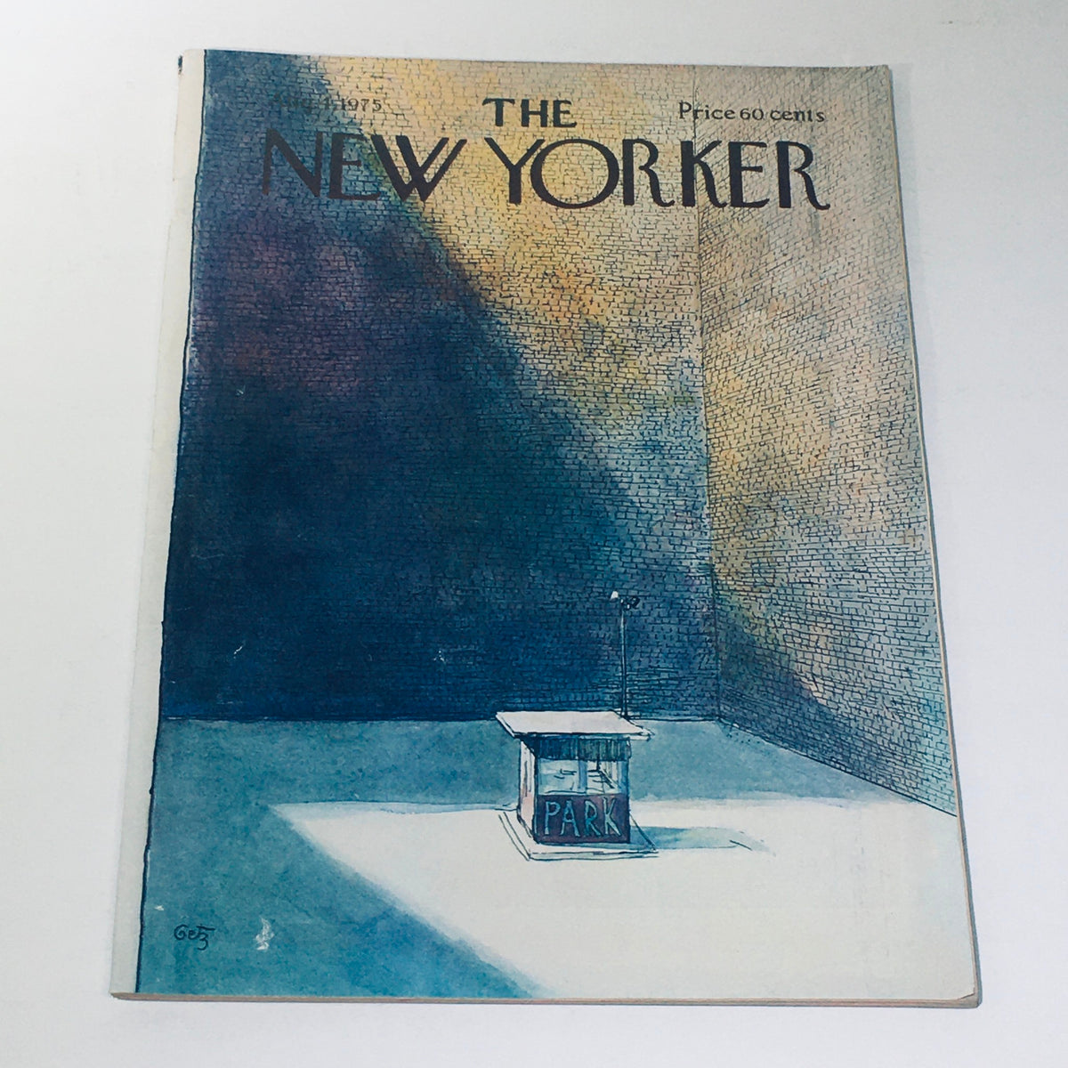 The New Yorker Magazine August 4 1975 Full Theme Cover by Arthur Getz No Label