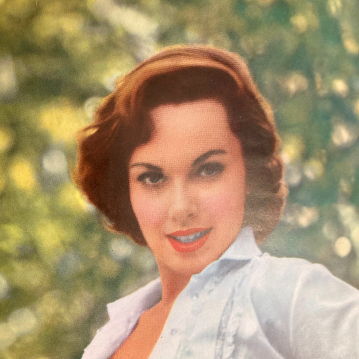 Centerfold of Dawn Richard from the May 1957 Playboy Magazine, showcasing her classic beauty and vintage allure, capturing the essence of the 1950s.