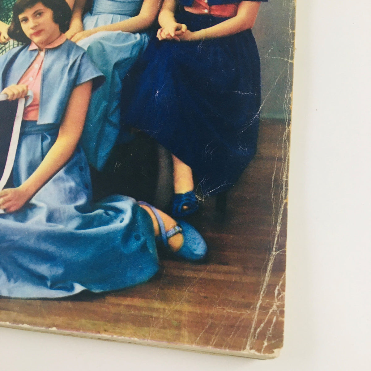 Seventeen Magazine May 1949 cover featuring high school girls from Forest Hill School, showcasing vintage fashion and hairstyles from the late 1940s.