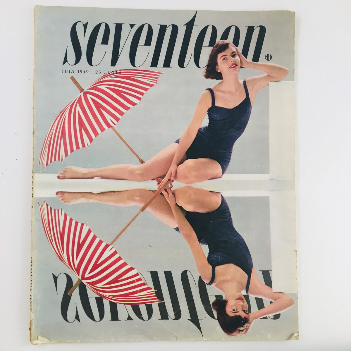 Cover of Seventeen Magazine, July 1949, themed 'The Month of The Fourth' and vacations, no label
