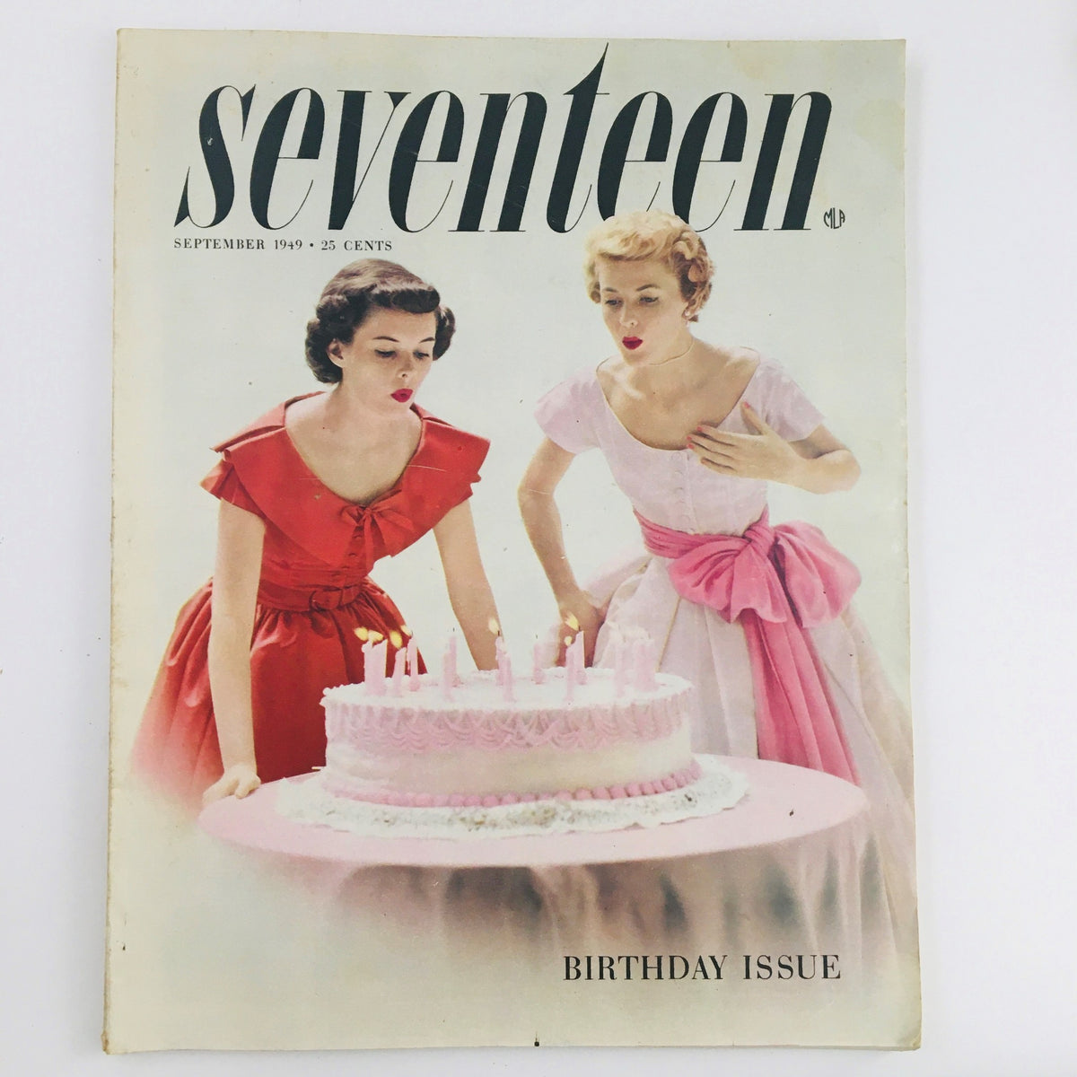 Cover of Seventeen Magazine, September 1949, featuring bouffant-skirted party dresses