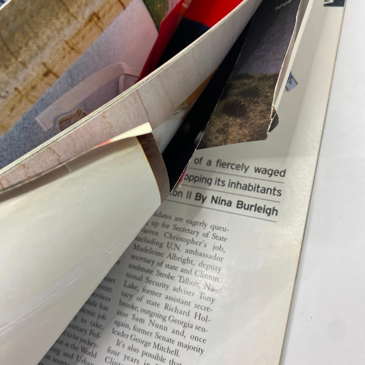 Interior view of the September 1996 George Magazine, displaying pages featuring articles and visuals from the era, including insights on Elizabeth Dole.