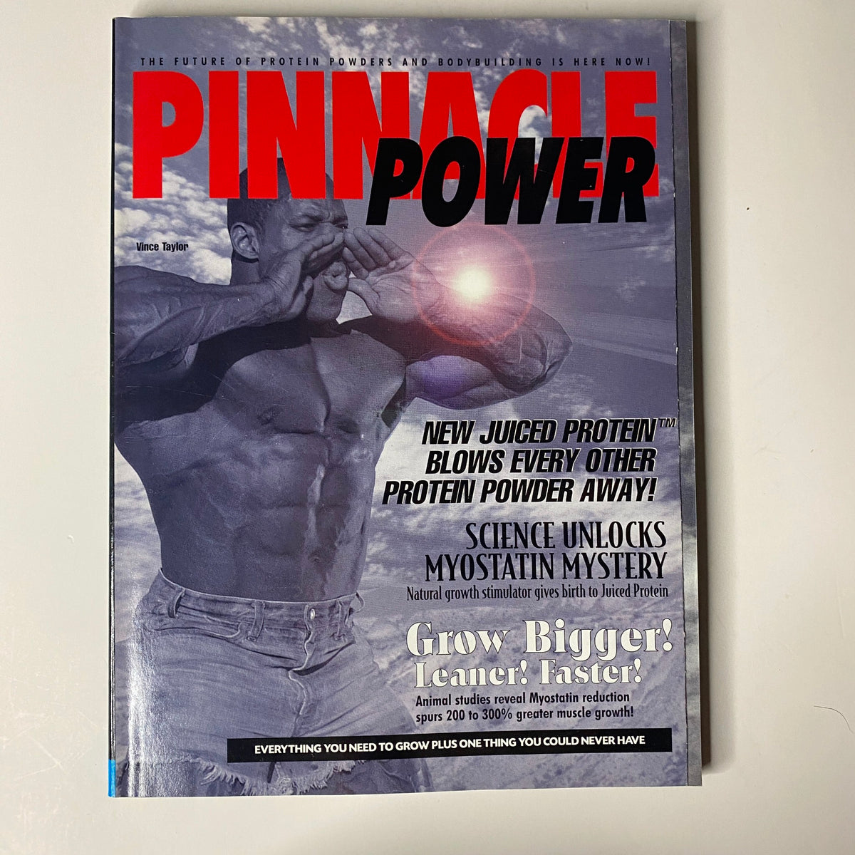 Cover of Muscular Development Magazine April 2002 featuring Lee Priest and Lisa Ray, highlighting a free pull-out poster and showcasing bodybuilding content. The magazine is in very good condition with minimal wear.