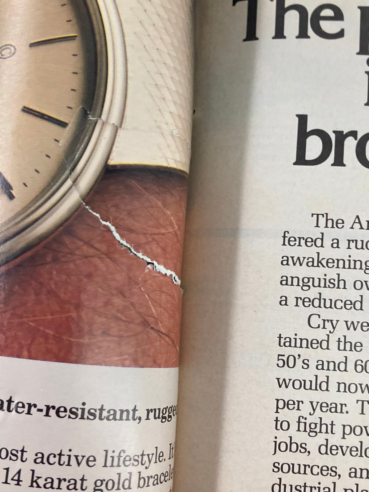 A page from Forbes Magazine dated April 27, 1981, showing a luxurious watch advertisement with visible wear and tear.