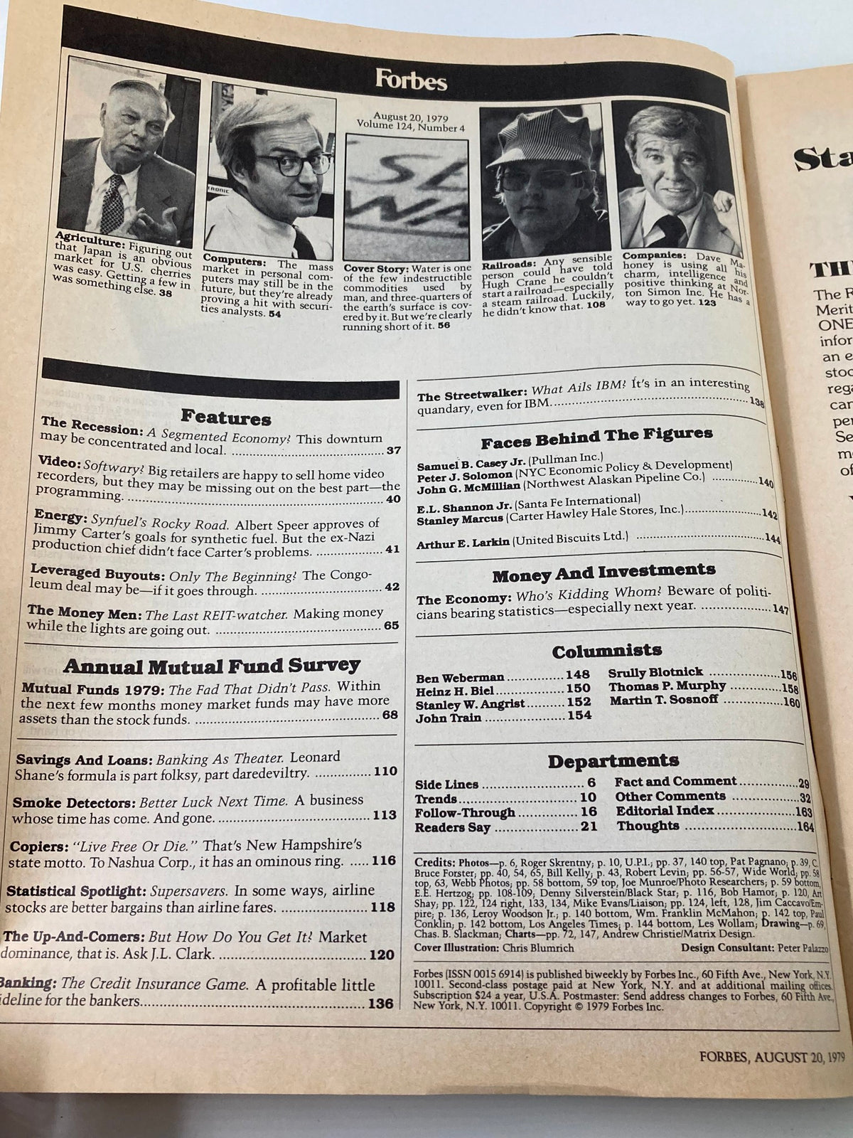 Vintage Forbes Magazine August 20 1979 Water Indestructable Commodities