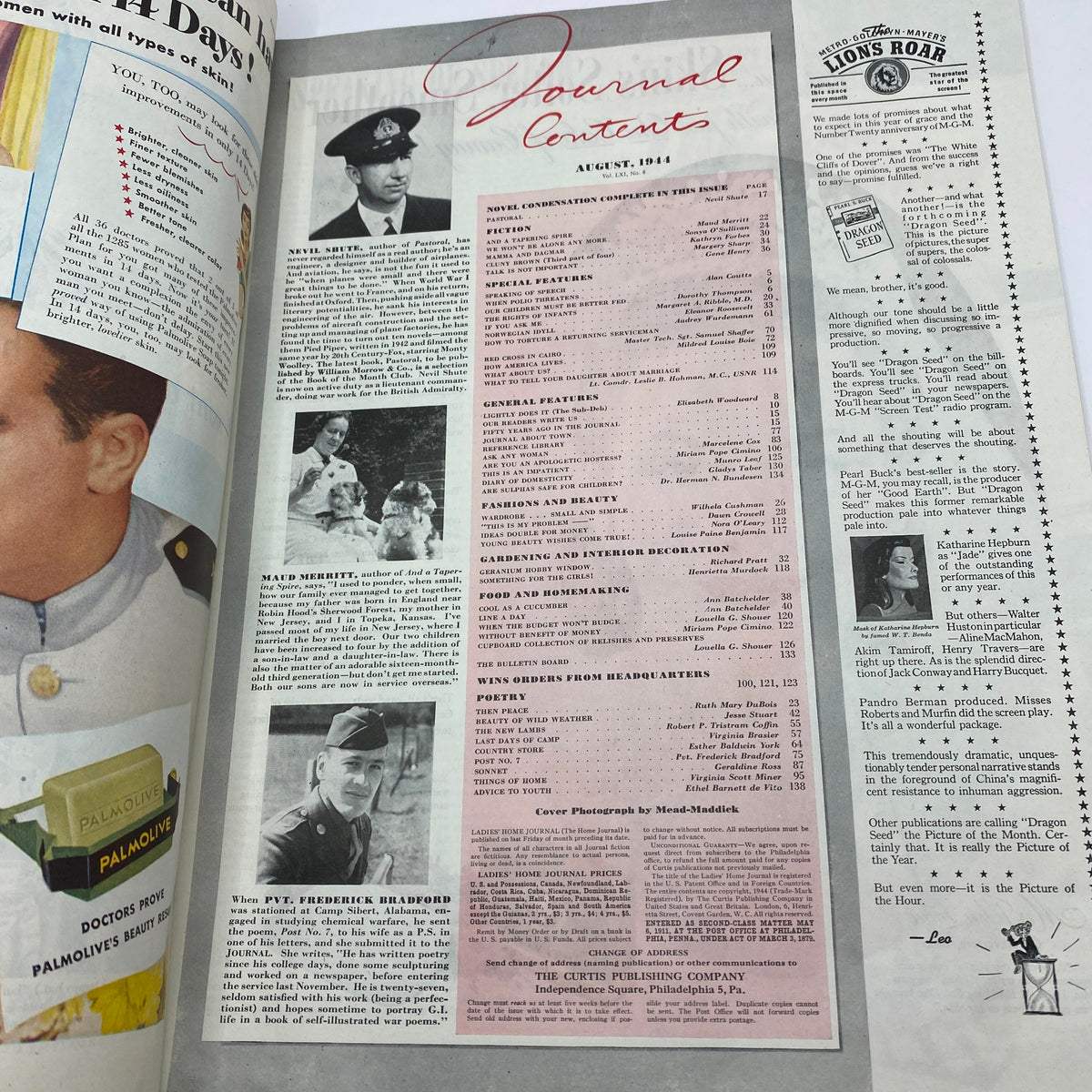 Ladies' Home Journal Magazine August 1944 The Rights of Infant GD Interior