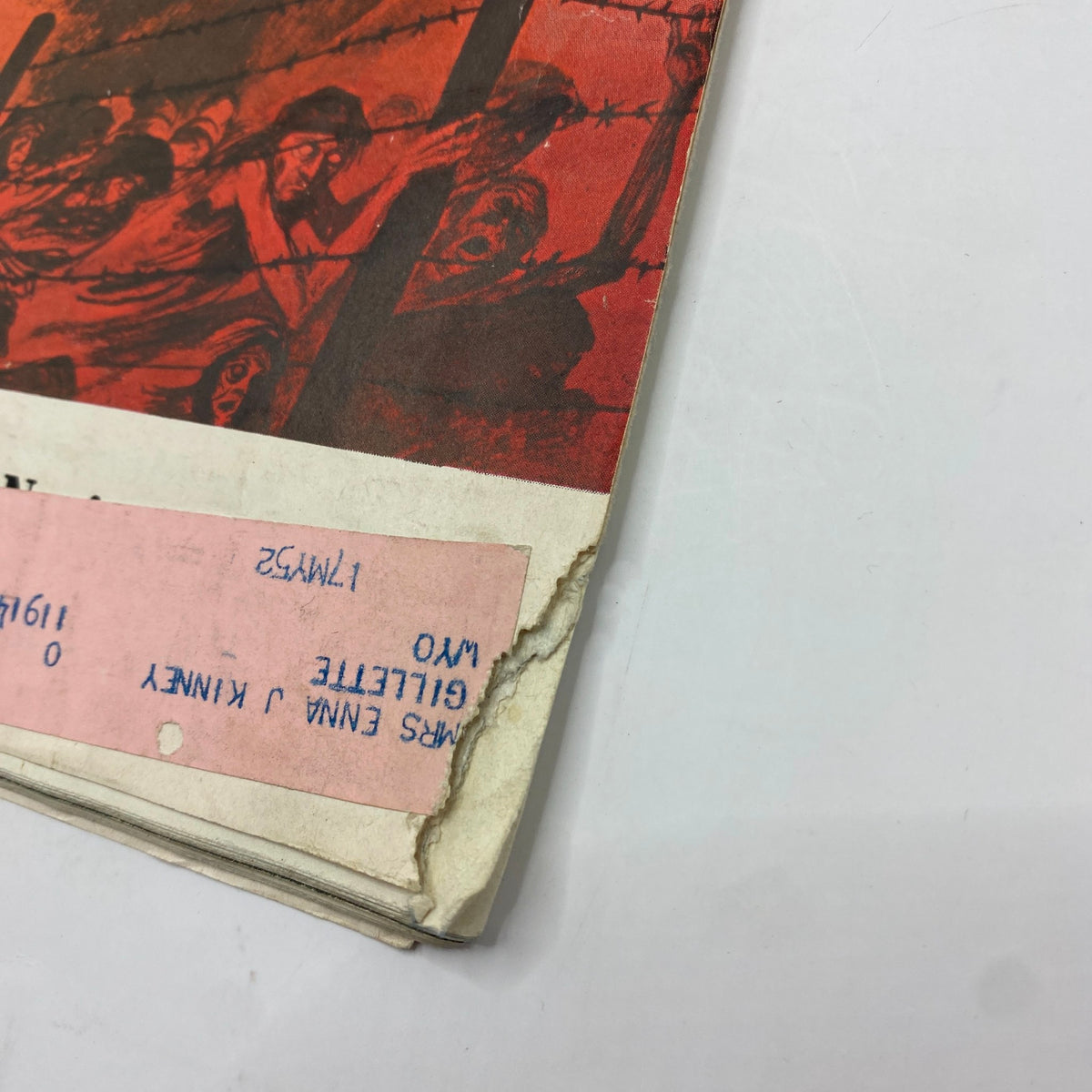Side view of the October 20, 1951 Collier's Magazine, showcasing the vintage cover design and barbed wire imagery related to the article 'Stalin Can't Win'.