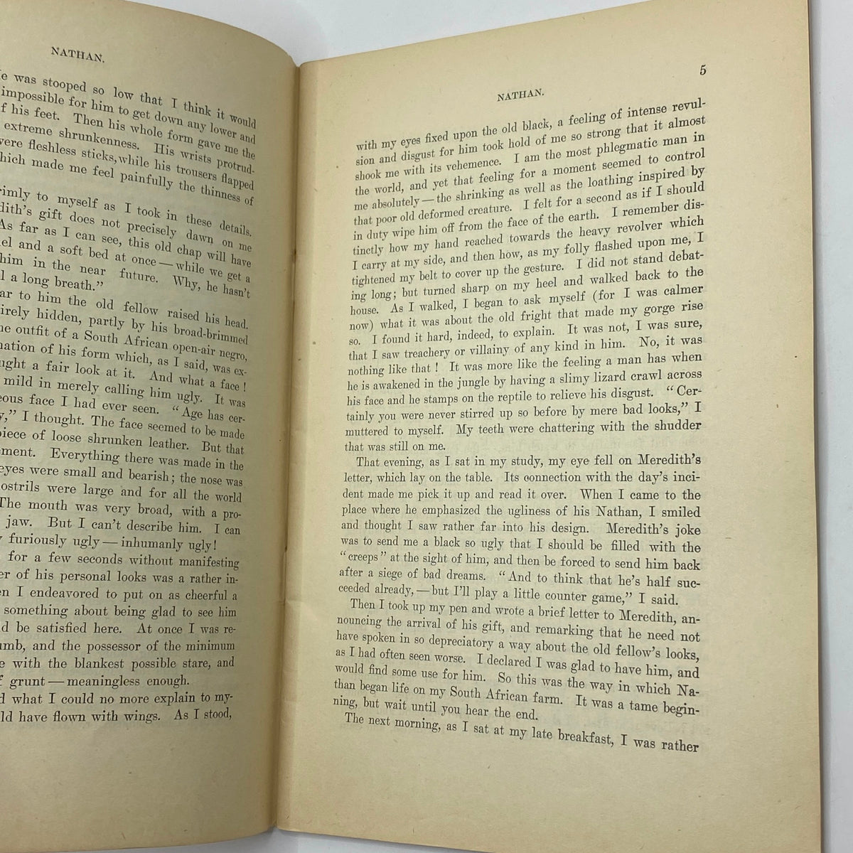 Page excerpt from VTG The Black Cat Magazine March 1909 containing the beginning of the story 'Nathan'.