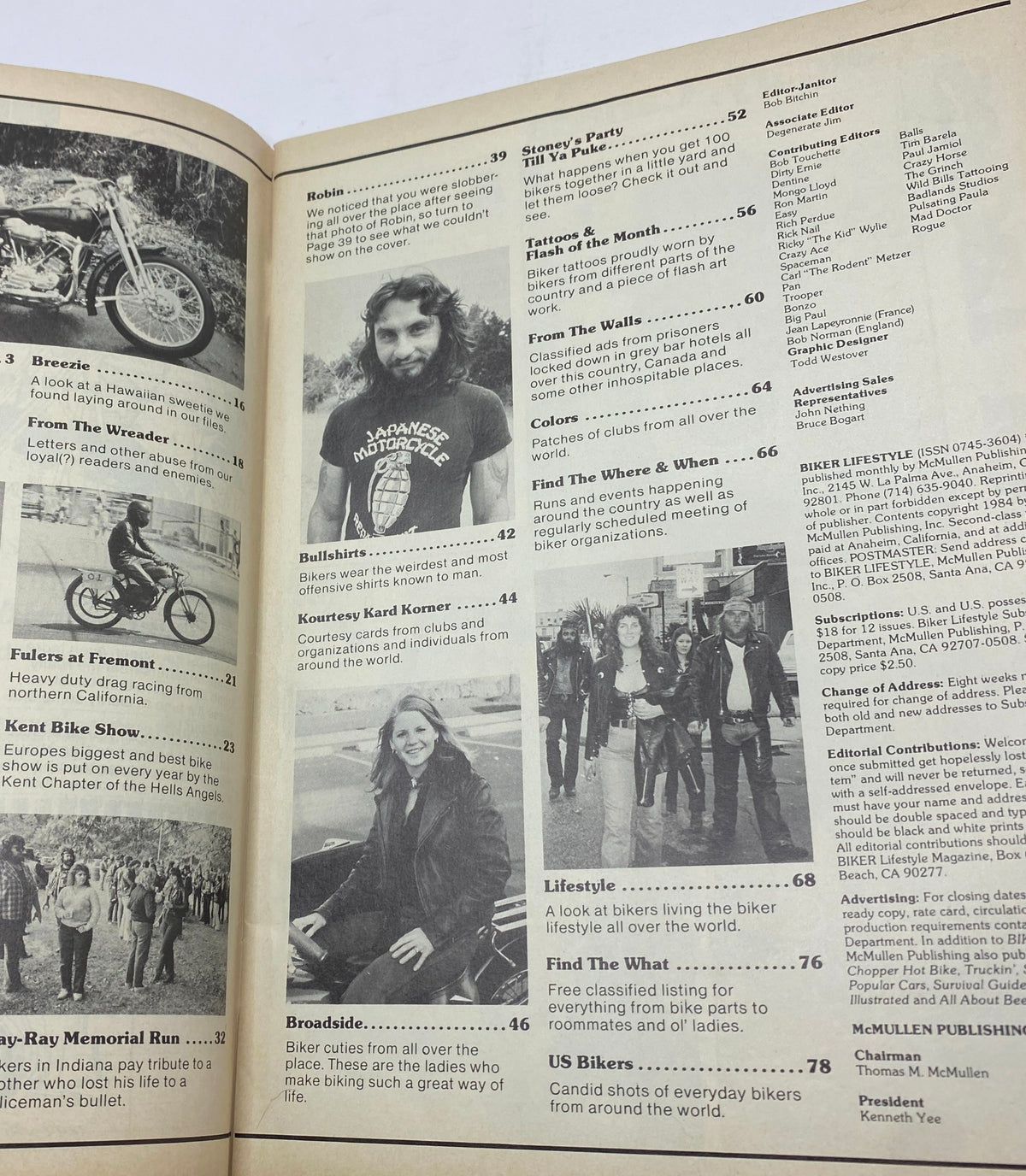 Vintage Biker Lifestyle Magazine February 1984 Vol 4 No. 2 Hell's Angels No Label