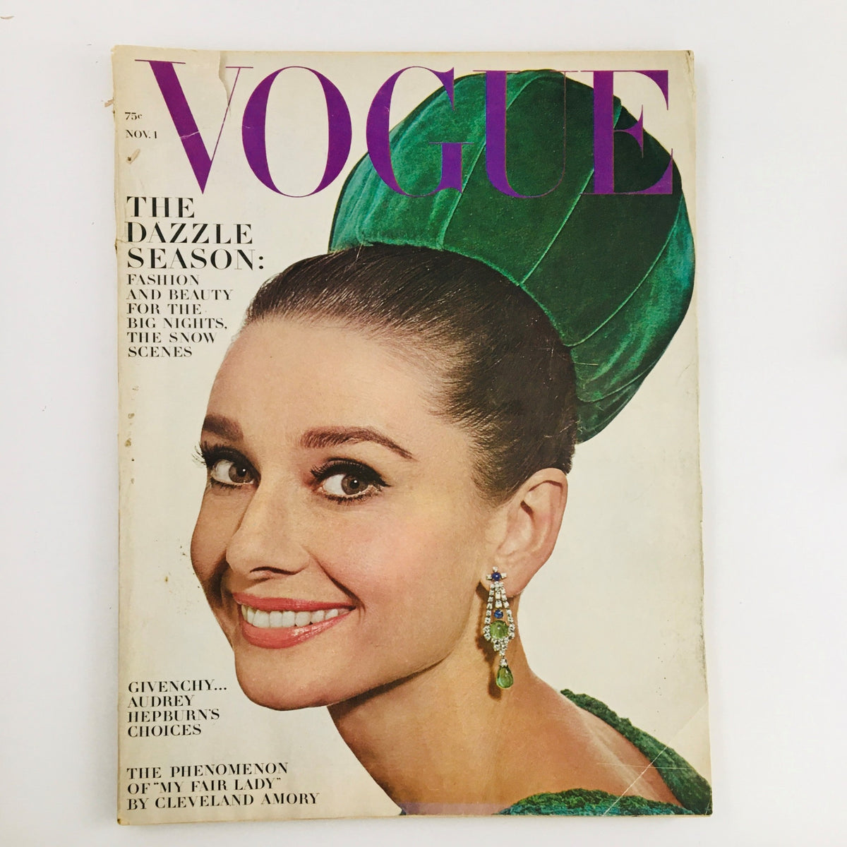 Vogue Magazine November 1 1964 Givenchy is Audrey Hepburn's Choices No Label
