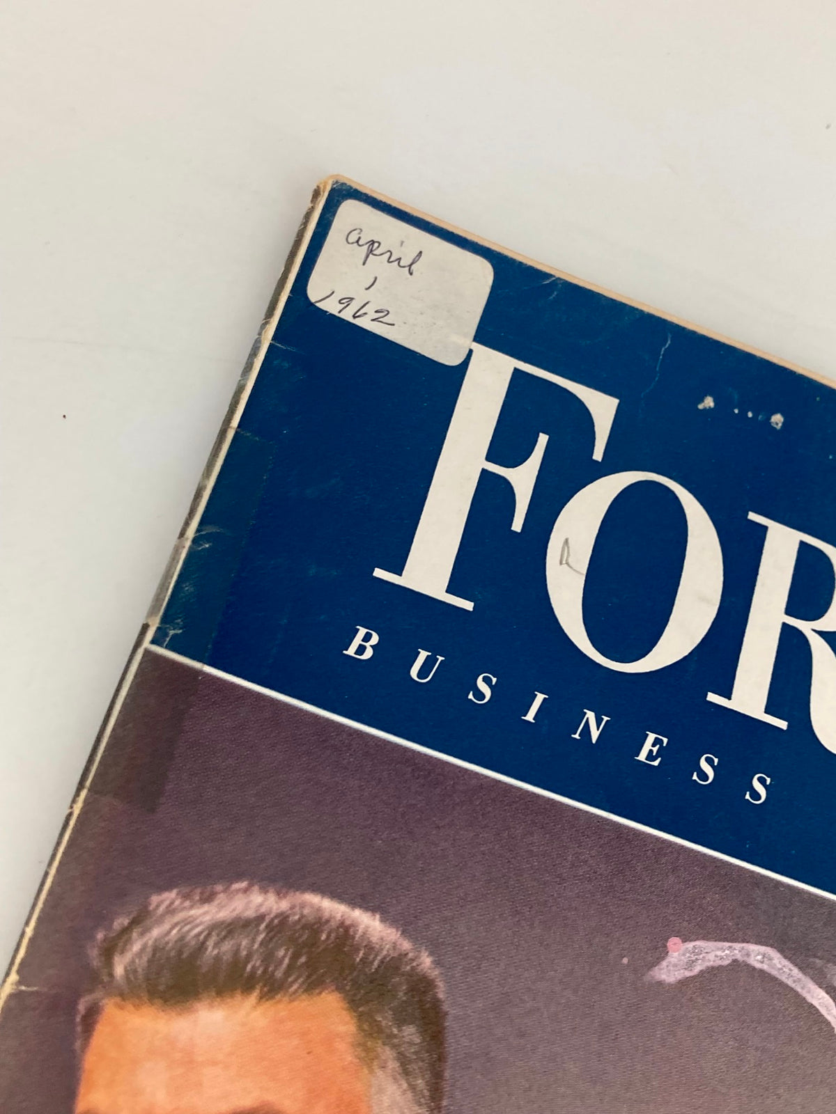 Vintage Forbes Magazine April 1 1962 featuring the date and blue cover design.