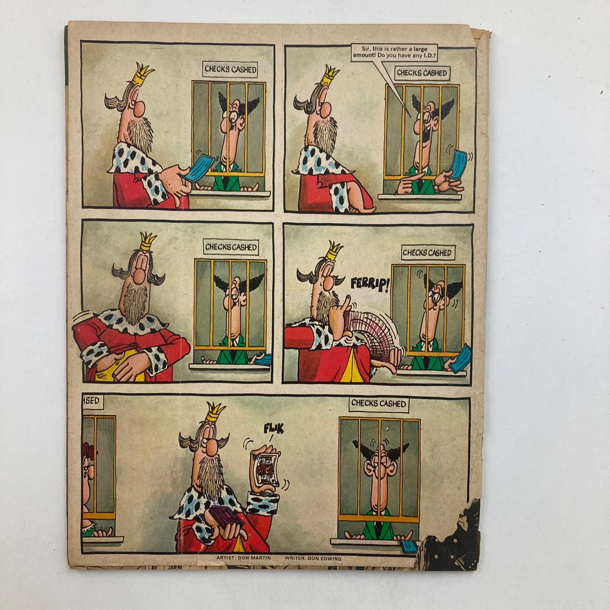 Cartoon panel from Mad Magazine October 1980 No. 218 featuring a comedic strip by Don Martin, showcasing the magazine's humorous art and storytelling style.