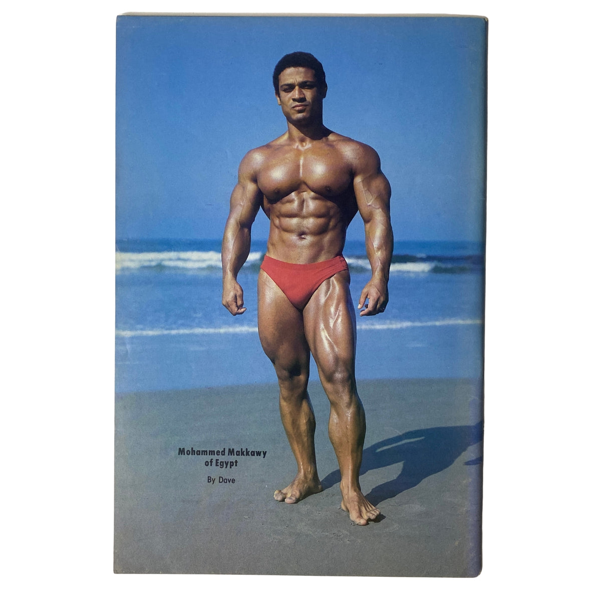 IronMan Magazine September 1979 Vol 38 No. 6 back cover featuring Mohammed Makkawy of Egypt posing at the beach, emphasizing strength and physique.