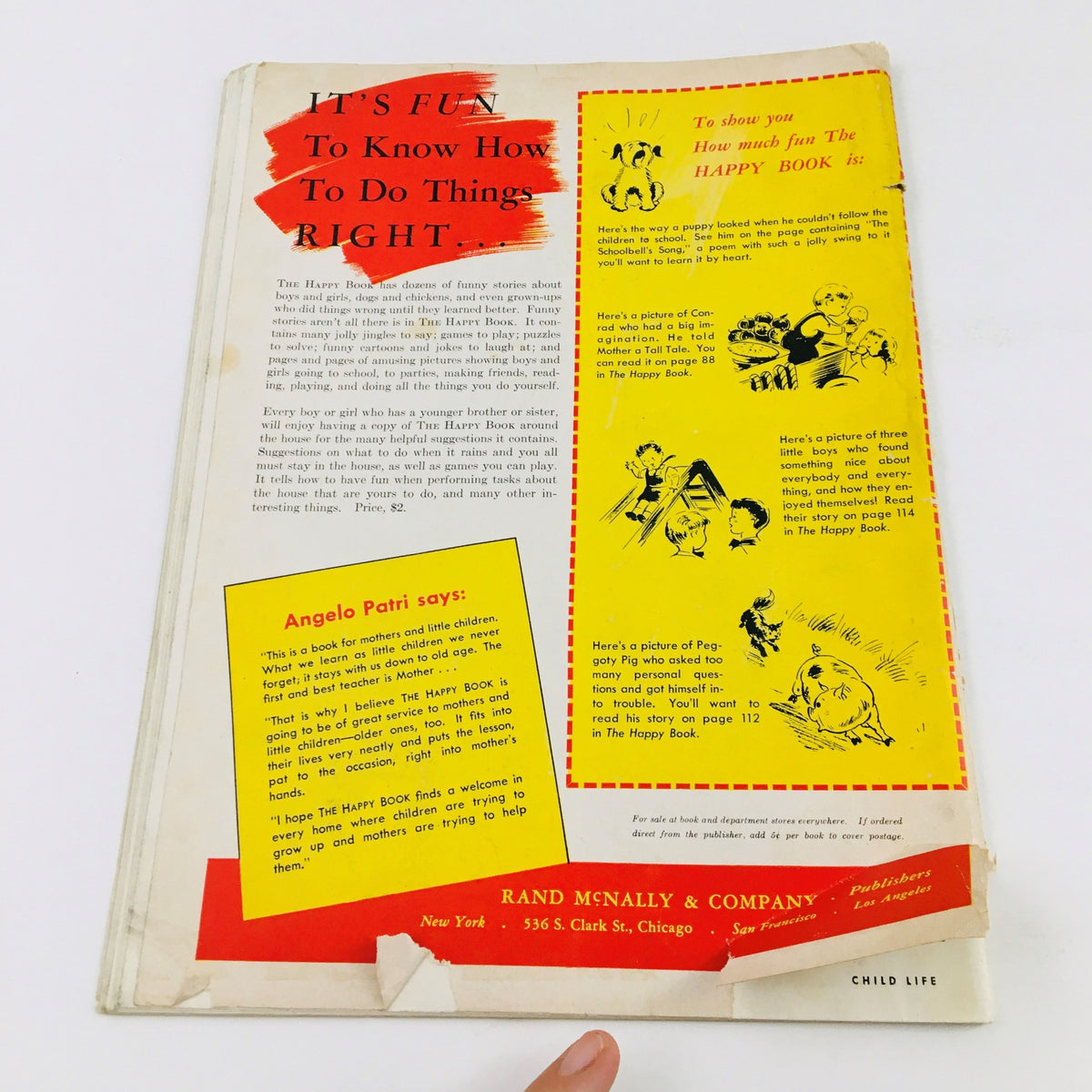 Child Life Magazine February 1943 Oliver Ott's Packages for Patriots No Label