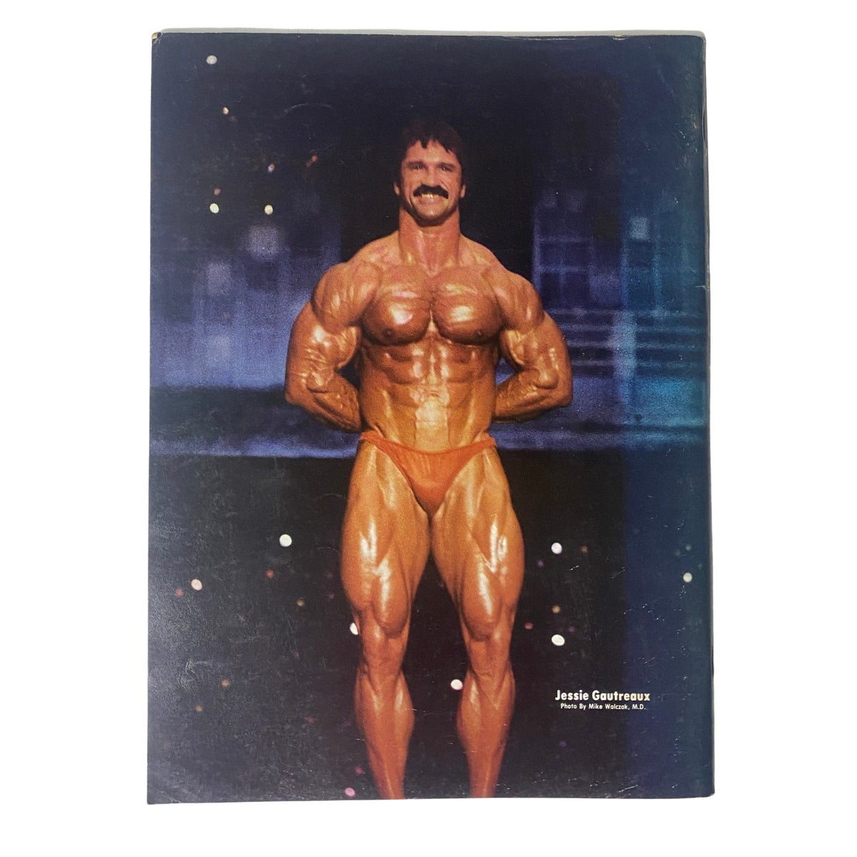 IronMan Magazine January 1986 Vol 45 No. 2 featuring a bodybuilding cover photo of Jessie Gautreaux, showcasing his muscular physique against a vibrant stage backdrop.