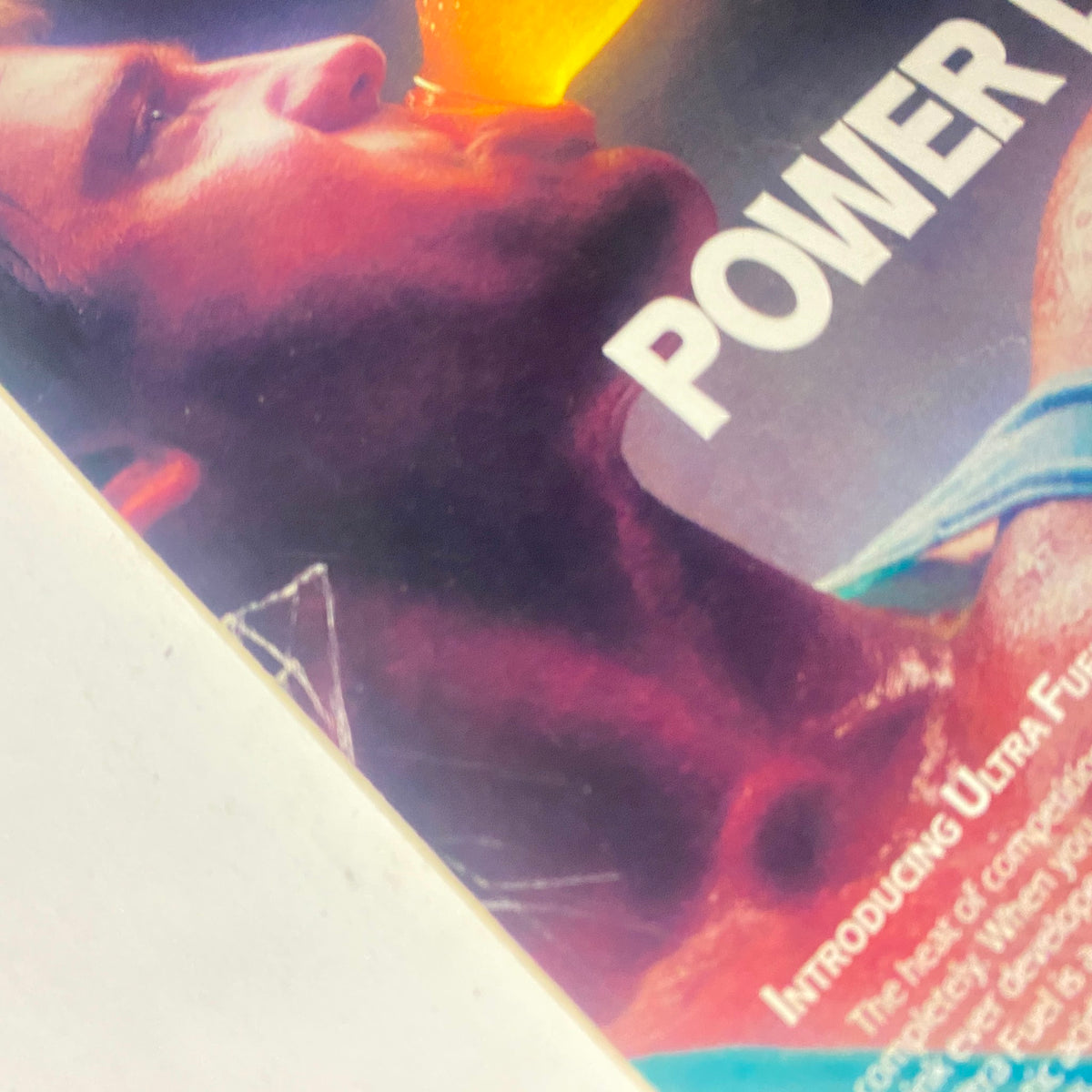 Cover of IronMan Magazine September 1989, featuring Brian Buchanan and showcasing a power drink advertisement, highlighting fitness and bodybuilding culture.