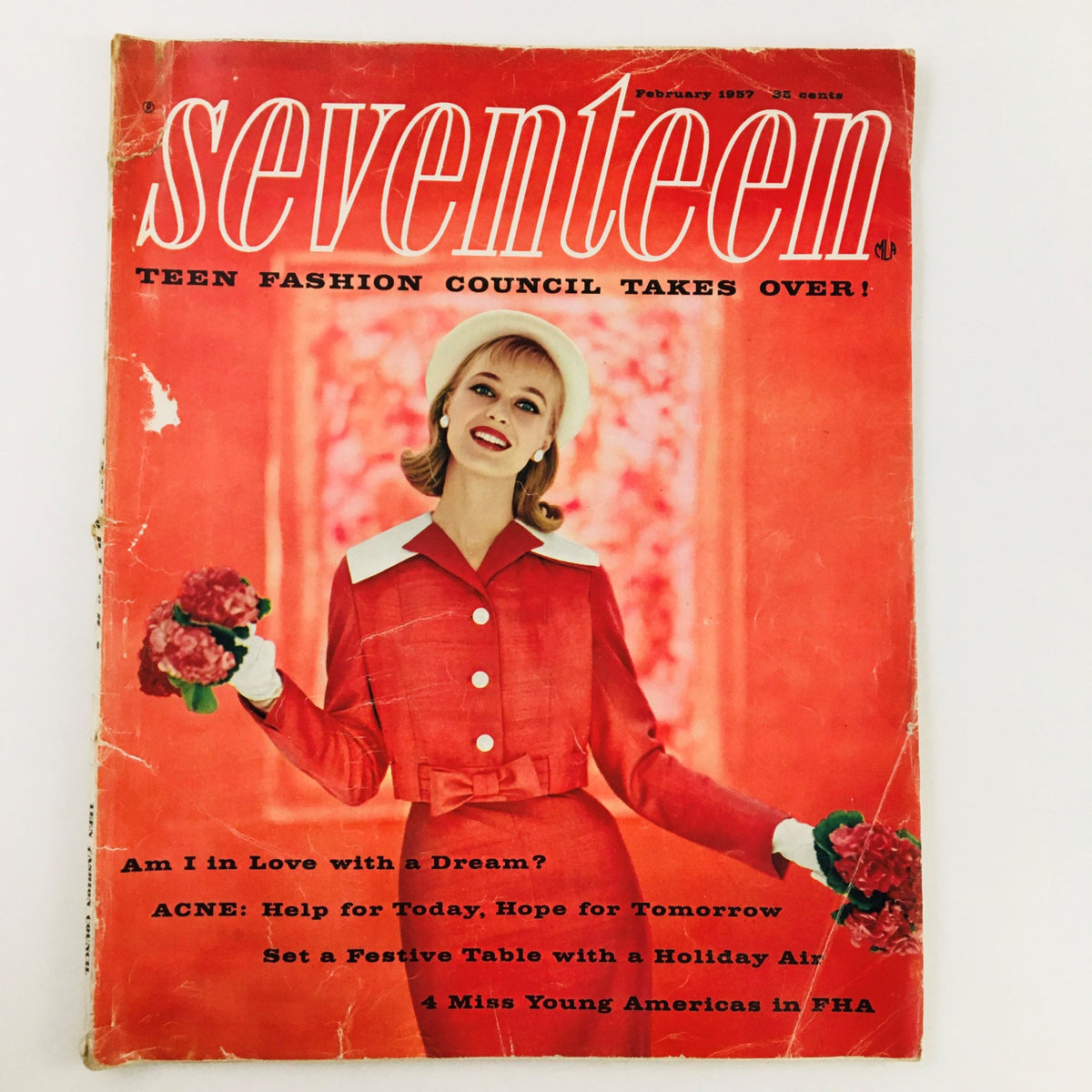 Vintage Seventeen Magazine February 1957 The 4 Miss Young Americans in FHA No Label