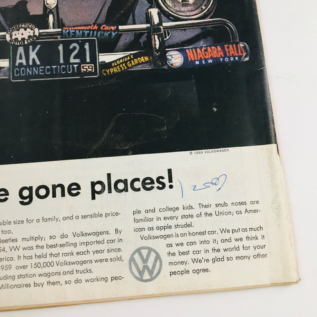 The Rich Poverty illustration from Time Magazine December 28 1959, Volume 74, No. 26, showcasing vintage advertising for Volkswagen with a focus on travel and family-friendly features, reflecting the decade's cultural elements.